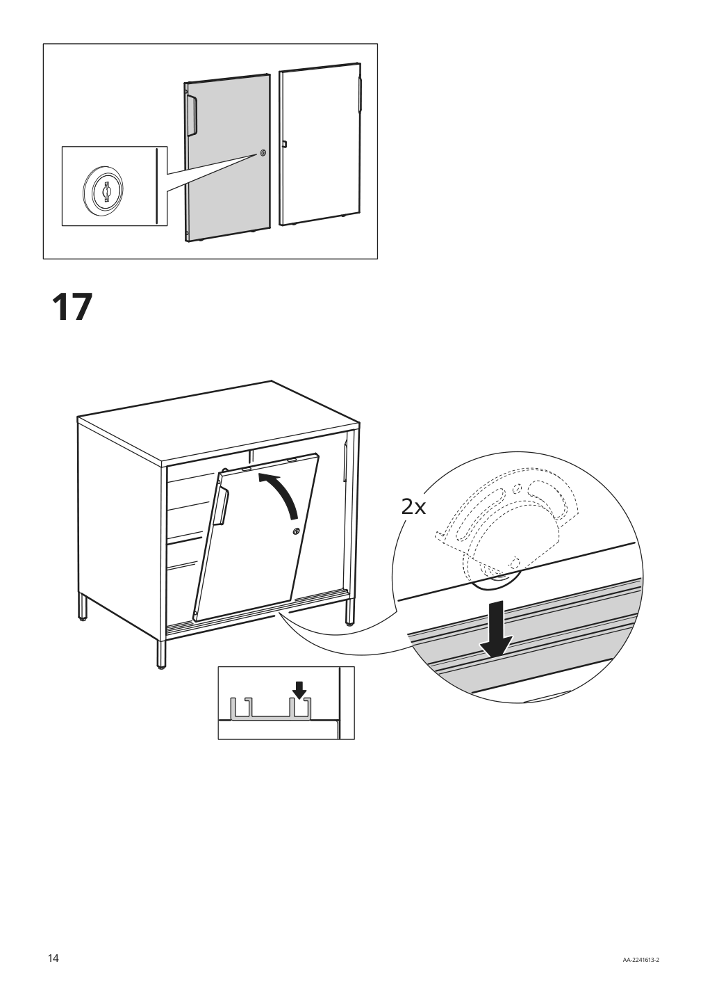 Assembly instructions for IKEA Trotten cabinet with sliding doors anthracite | Page 14 - IKEA TROTTEN cabinet with sliding doors 004.748.38