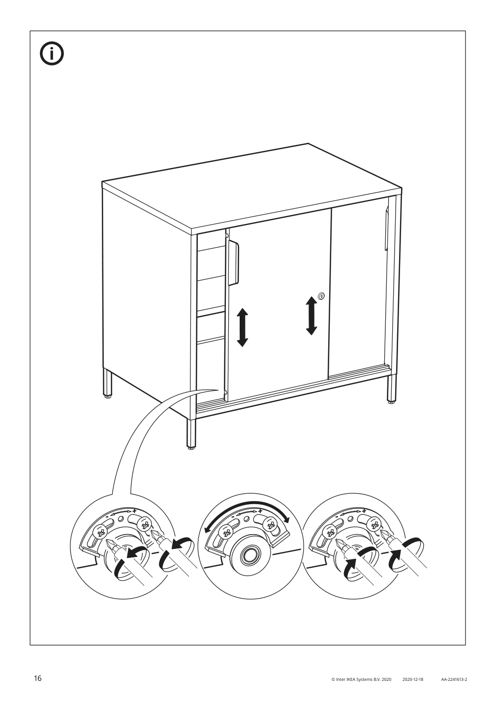 Assembly instructions for IKEA Trotten cabinet with sliding doors anthracite | Page 16 - IKEA TROTTEN cabinet with sliding doors 004.748.38