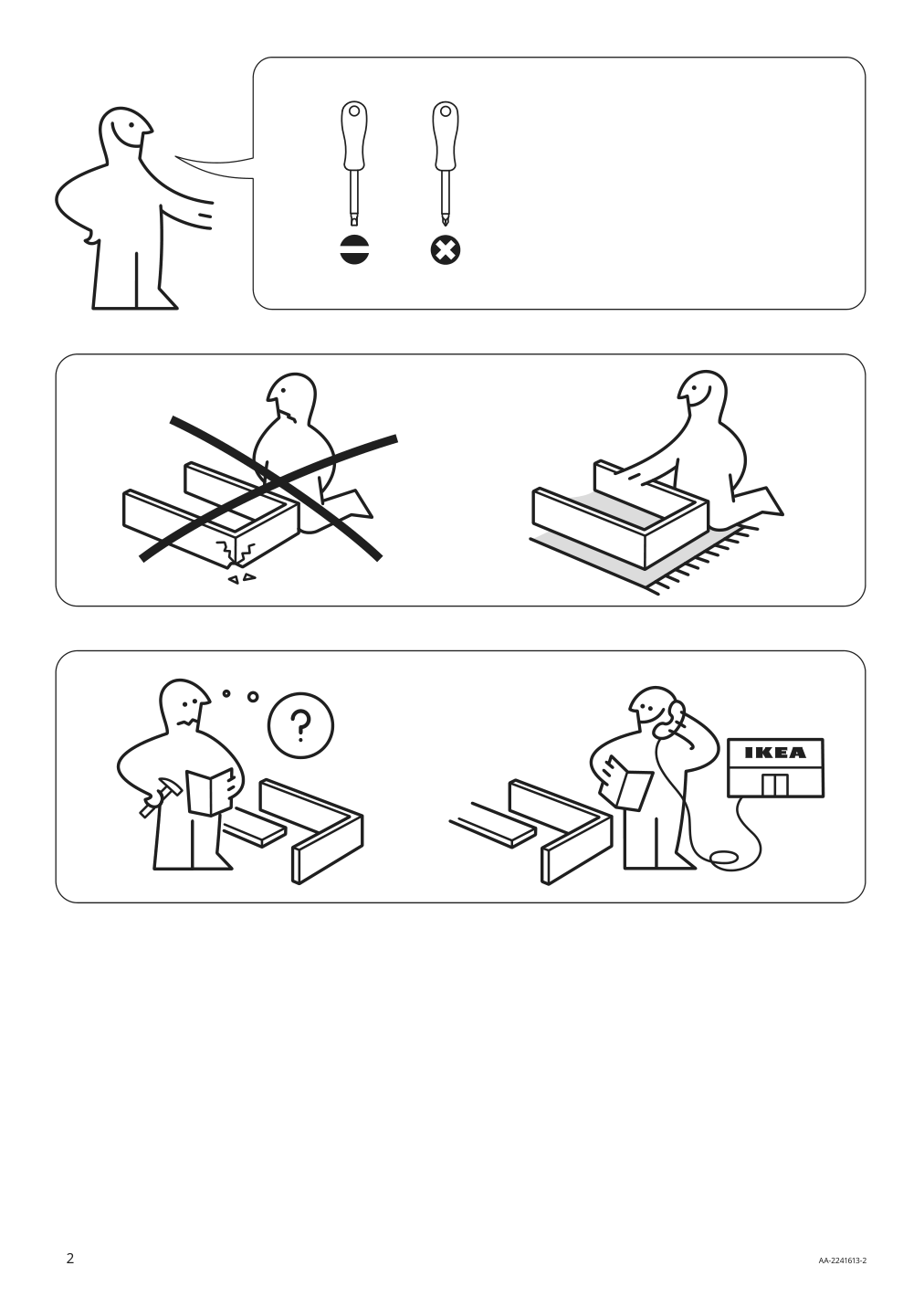 Assembly instructions for IKEA Trotten cabinet with sliding doors white | Page 2 - IKEA TROTTEN cabinet with sliding doors 404.747.61