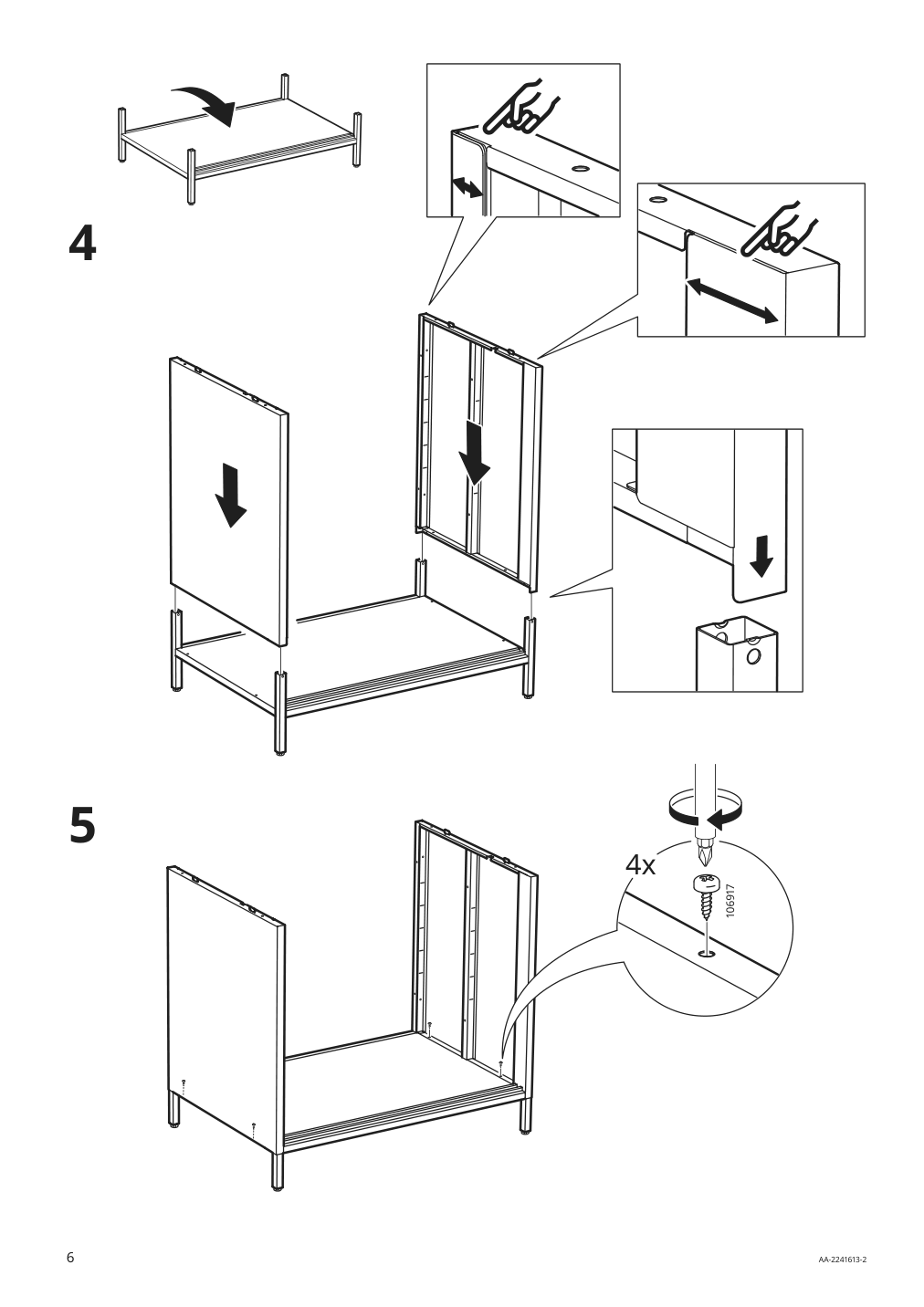 Assembly instructions for IKEA Trotten cabinet with sliding doors white | Page 6 - IKEA TROTTEN cabinet with sliding doors 404.747.61