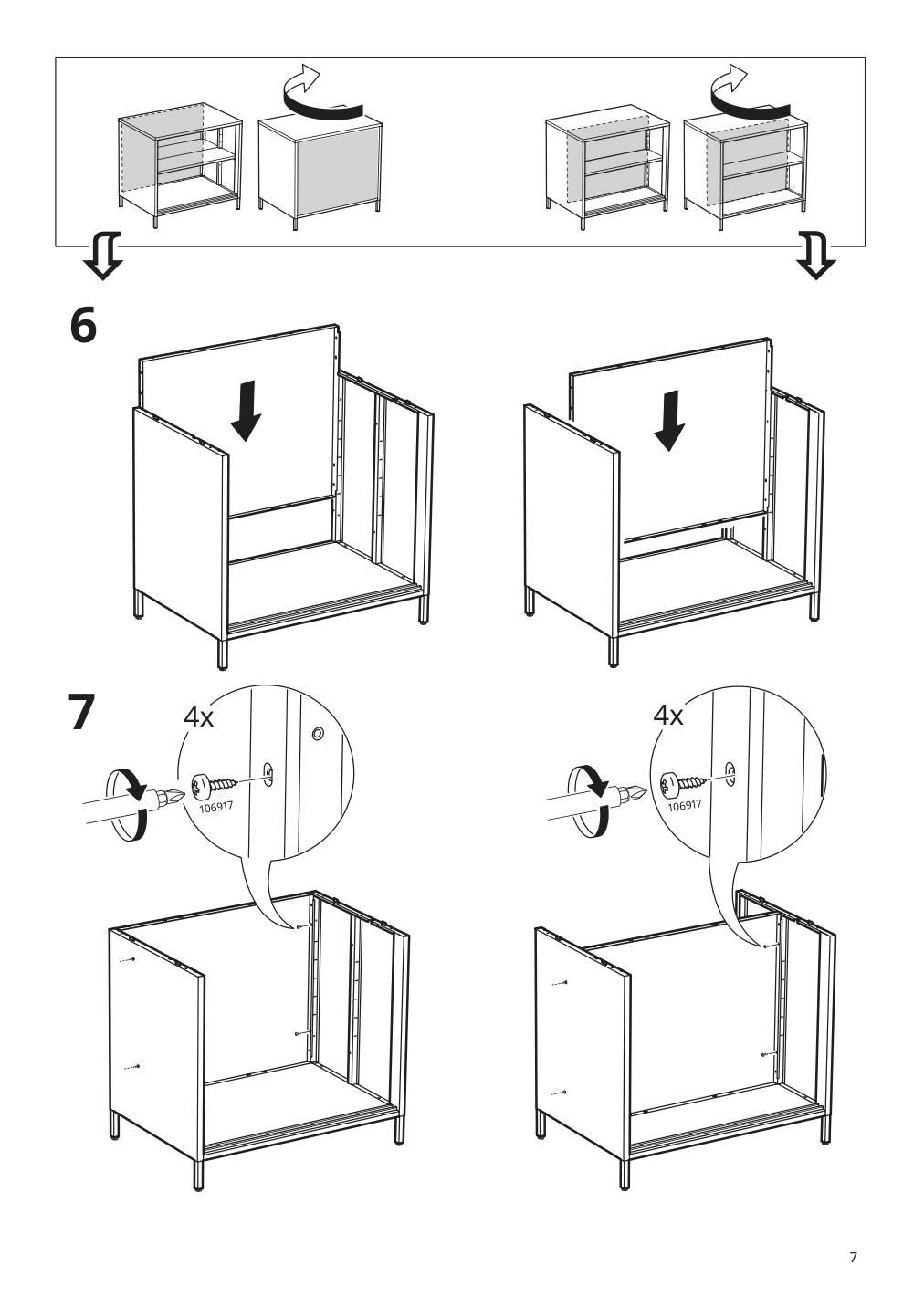 Assembly instructions for IKEA Trotten cabinet with sliding doors anthracite | Page 7 - IKEA TROTTEN cabinet with sliding doors 004.748.38