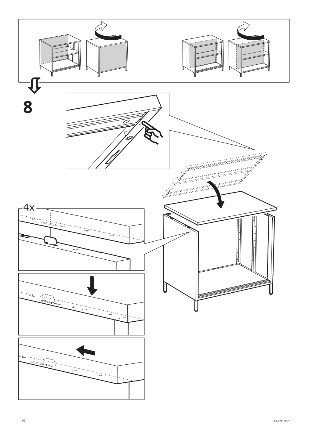 Assembly instructions for IKEA Trotten cabinet with sliding doors anthracite | Page 8 - IKEA TROTTEN cabinet with sliding doors 004.748.38