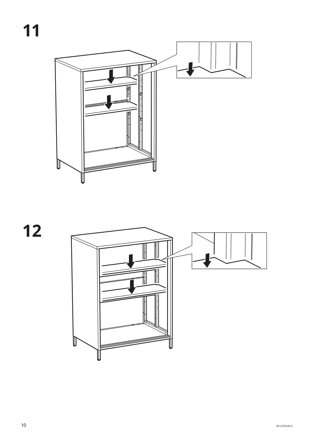 Assembly instructions for IKEA Trotten cabinet with sliding doors white | Page 10 - IKEA TROTTEN cabinet with sliding doors 594.296.60