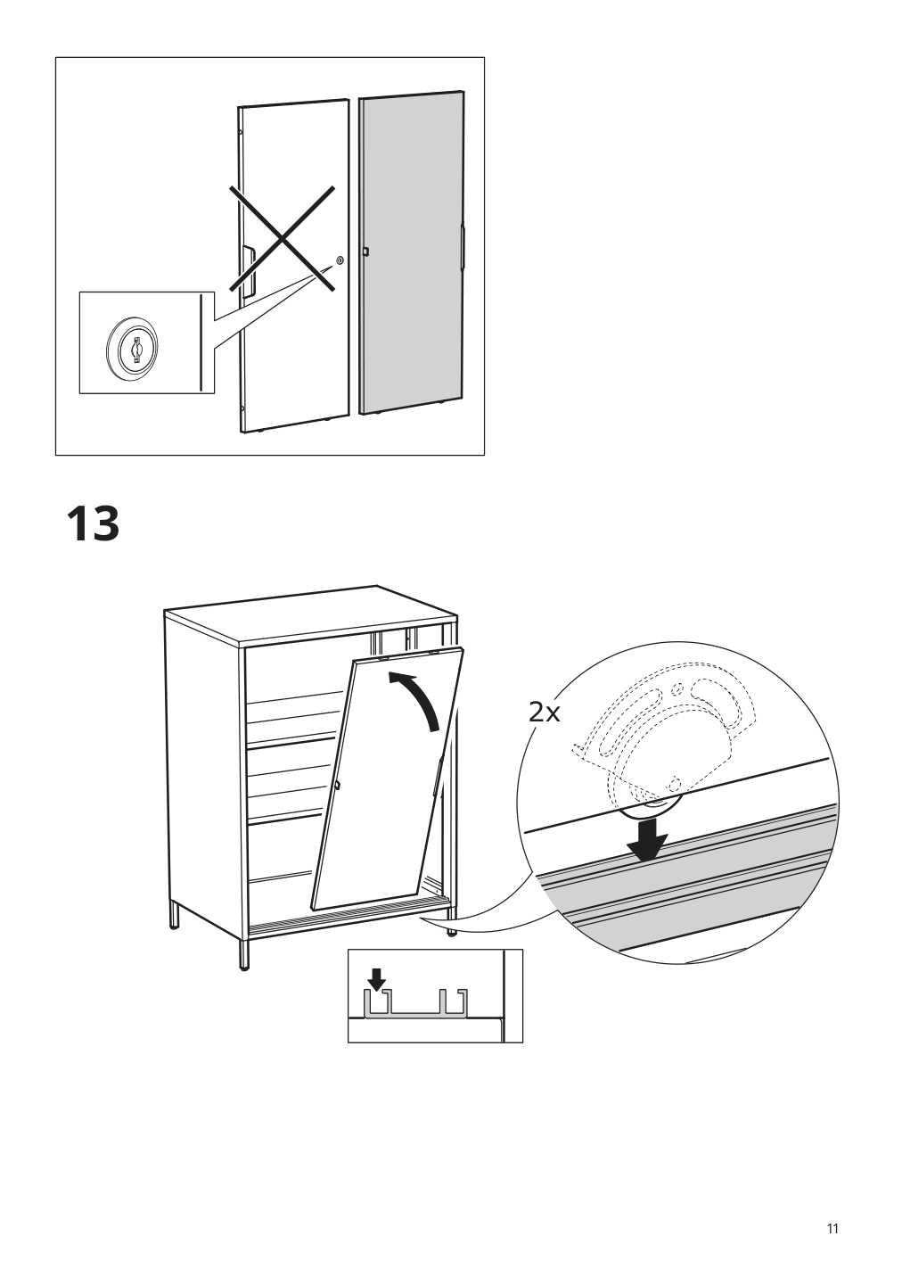 Assembly instructions for IKEA Trotten cabinet with sliding doors anthracite | Page 11 - IKEA TROTTEN cabinet combination 494.420.73