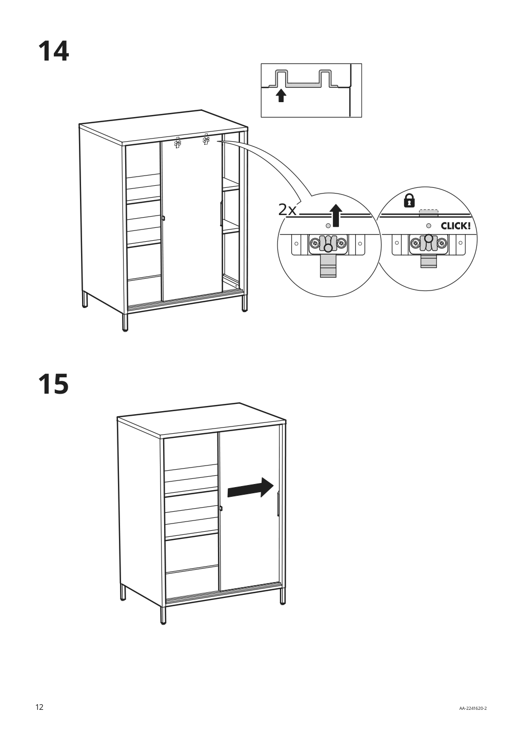 Assembly instructions for IKEA Trotten cabinet with sliding doors white | Page 12 - IKEA TROTTEN cabinet with sliding doors 594.296.60