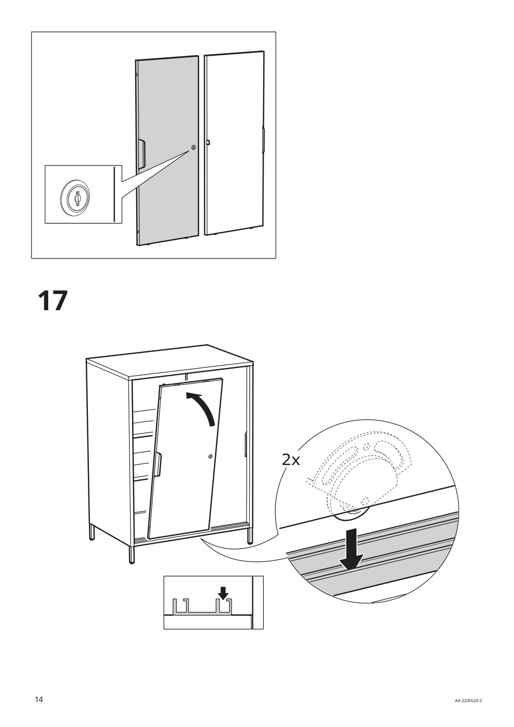 Assembly instructions for IKEA Trotten cabinet with sliding doors white | Page 14 - IKEA TROTTEN cabinet with sliding doors 594.296.60