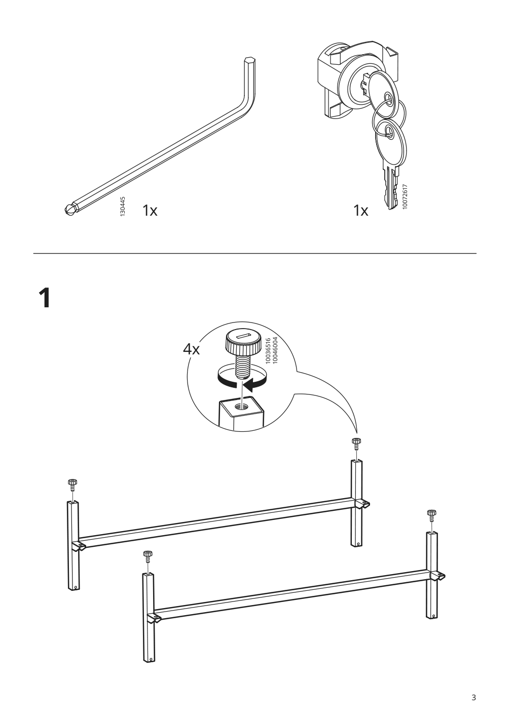 Assembly instructions for IKEA Trotten cabinet with sliding doors anthracite | Page 3 - IKEA TROTTEN cabinet with sliding doors 194.296.57