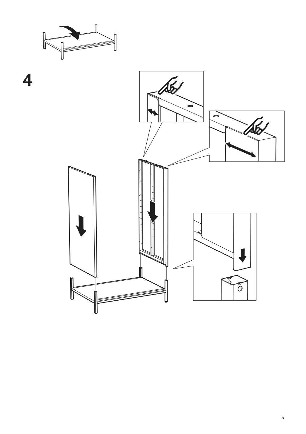 Assembly instructions for IKEA Trotten cabinet with sliding doors white | Page 5 - IKEA TROTTEN cabinet combination 194.418.38