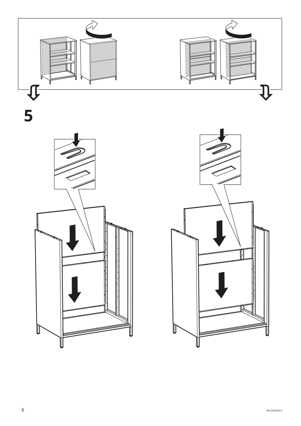 Assembly instructions for IKEA Trotten cabinet with sliding doors anthracite | Page 6 - IKEA TROTTEN cabinet with sliding doors 204.748.37