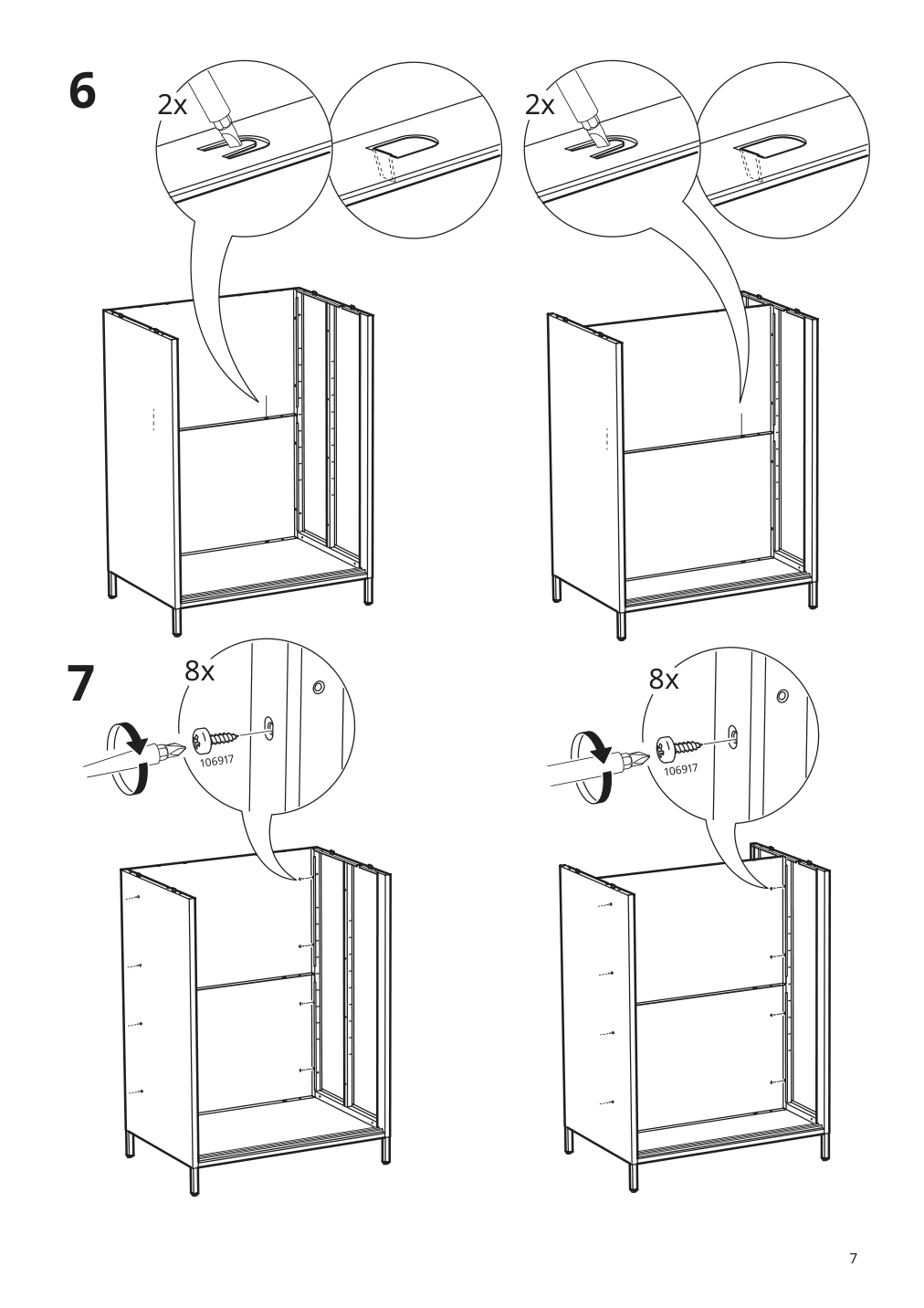 Assembly instructions for IKEA Trotten cabinet with sliding doors anthracite | Page 7 - IKEA TROTTEN cabinet with sliding doors 194.296.57