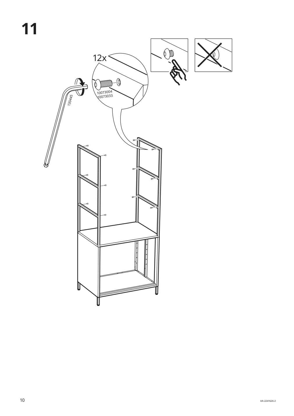 Assembly instructions for IKEA Trotten cabinet with sliding doors anthracite | Page 10 - IKEA TROTTEN cabinet combination 794.420.76