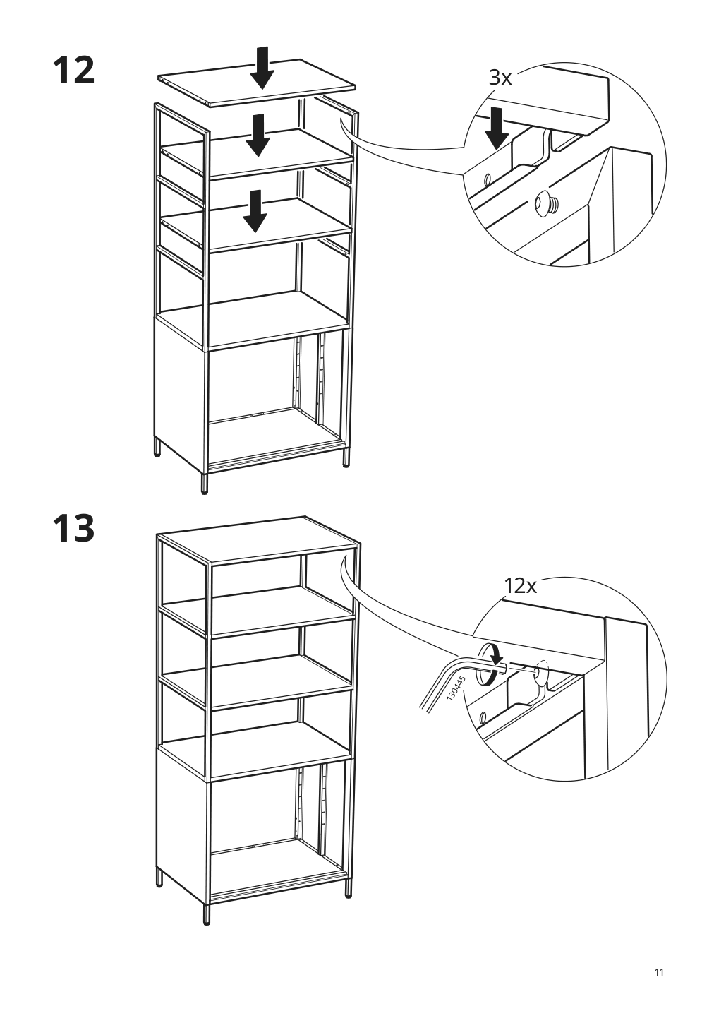 Assembly instructions for IKEA Trotten cabinet with sliding doors anthracite | Page 11 - IKEA TROTTEN cabinet combination 794.420.76