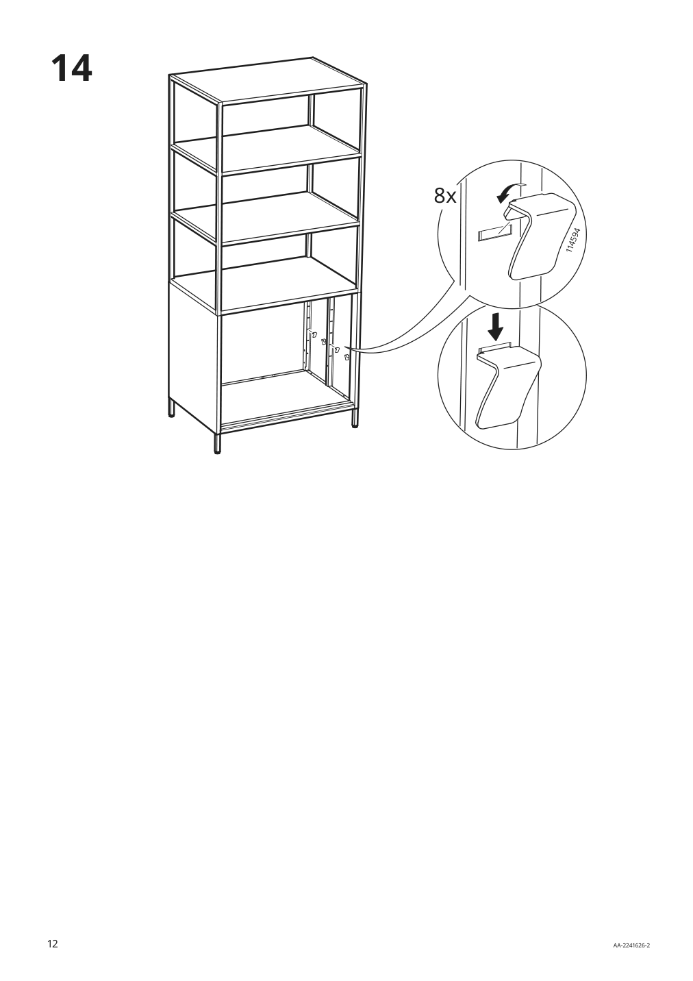 Assembly instructions for IKEA Trotten cabinet with sliding doors anthracite | Page 12 - IKEA TROTTEN cab w sliding doors/noticeboard 494.296.46