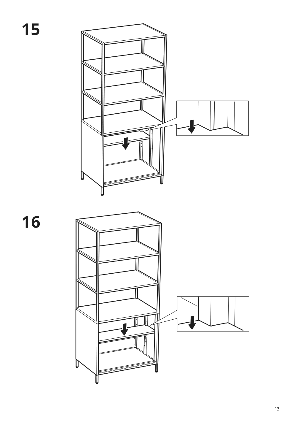 Assembly instructions for IKEA Trotten cabinet with sliding doors white | Page 13 - IKEA TROTTEN cabinet combination 194.418.38