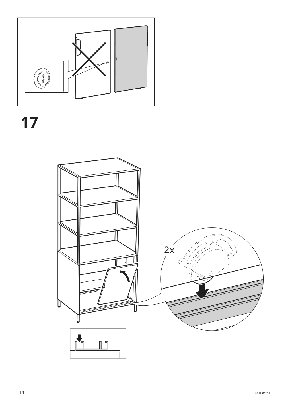 Assembly instructions for IKEA Trotten cabinet with sliding doors white | Page 14 - IKEA TROTTEN cabinet combination 194.418.38