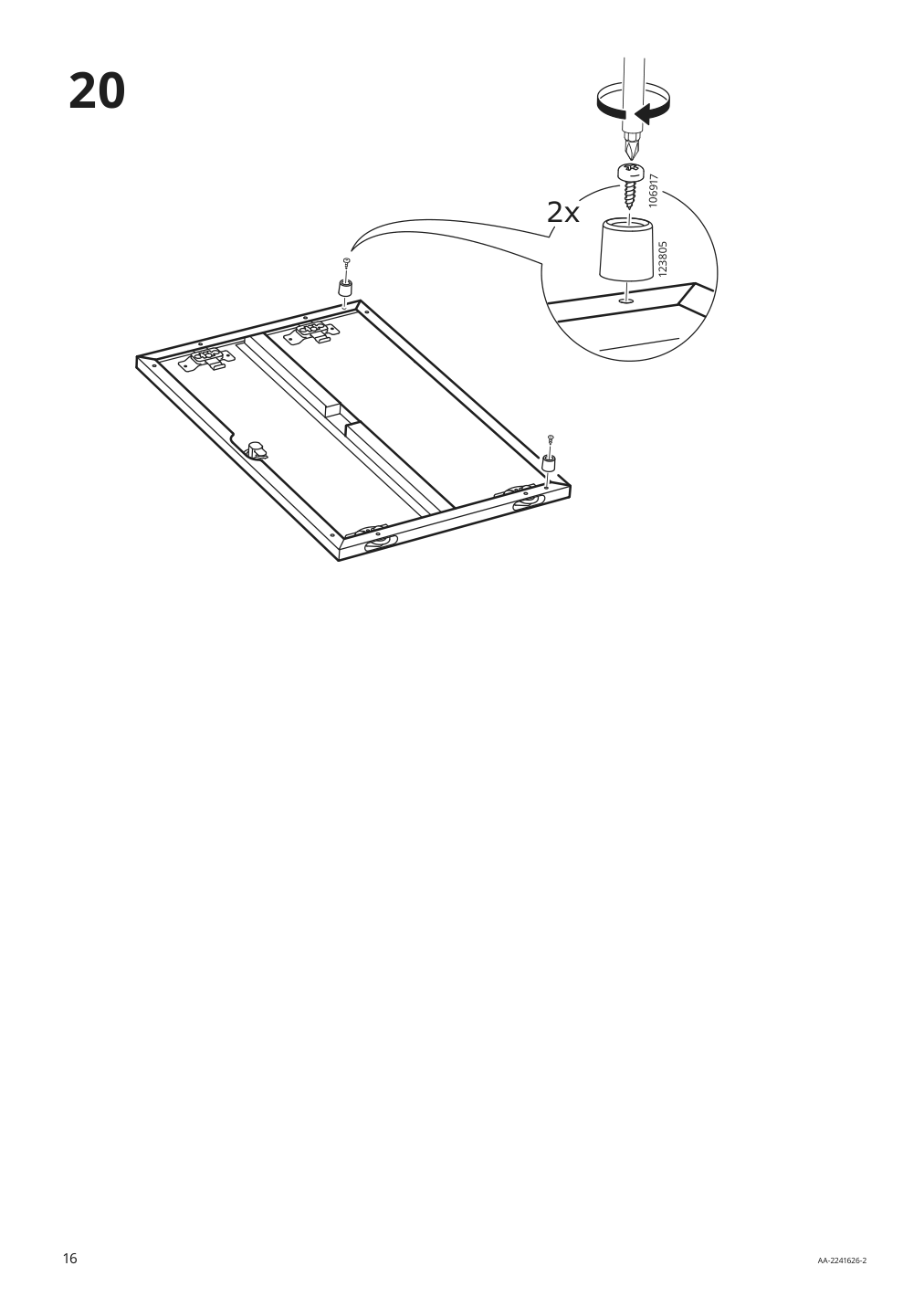 Assembly instructions for IKEA Trotten cabinet with sliding doors anthracite | Page 16 - IKEA TROTTEN cab w sliding doors/noticeboard 494.296.46