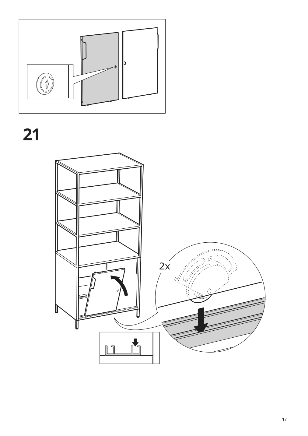 Assembly instructions for IKEA Trotten cabinet with sliding doors anthracite | Page 17 - IKEA TROTTEN cab w sliding doors/noticeboard 494.296.46