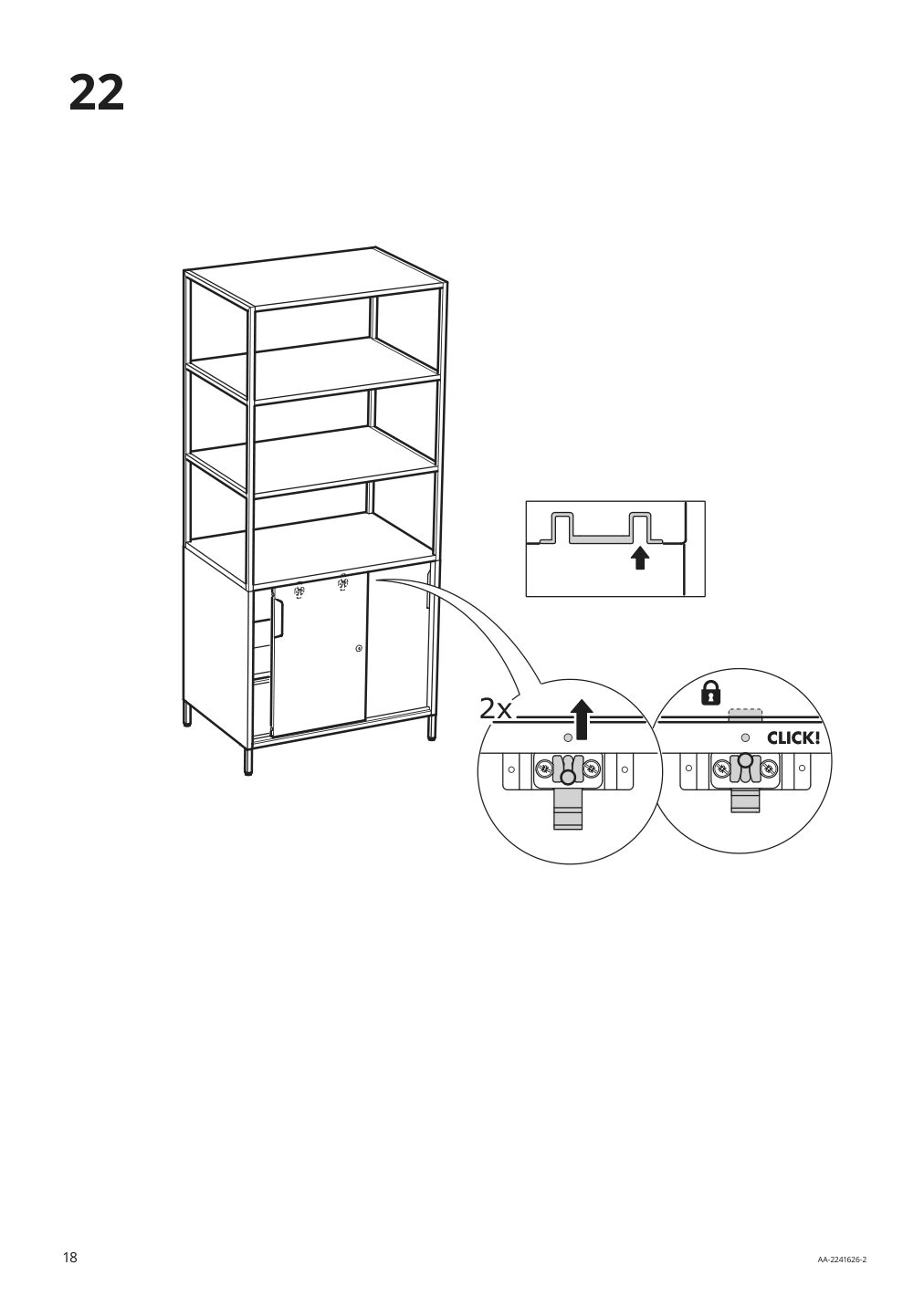 Assembly instructions for IKEA Trotten cabinet with sliding doors anthracite | Page 18 - IKEA TROTTEN cabinet with sliding doors 804.748.39