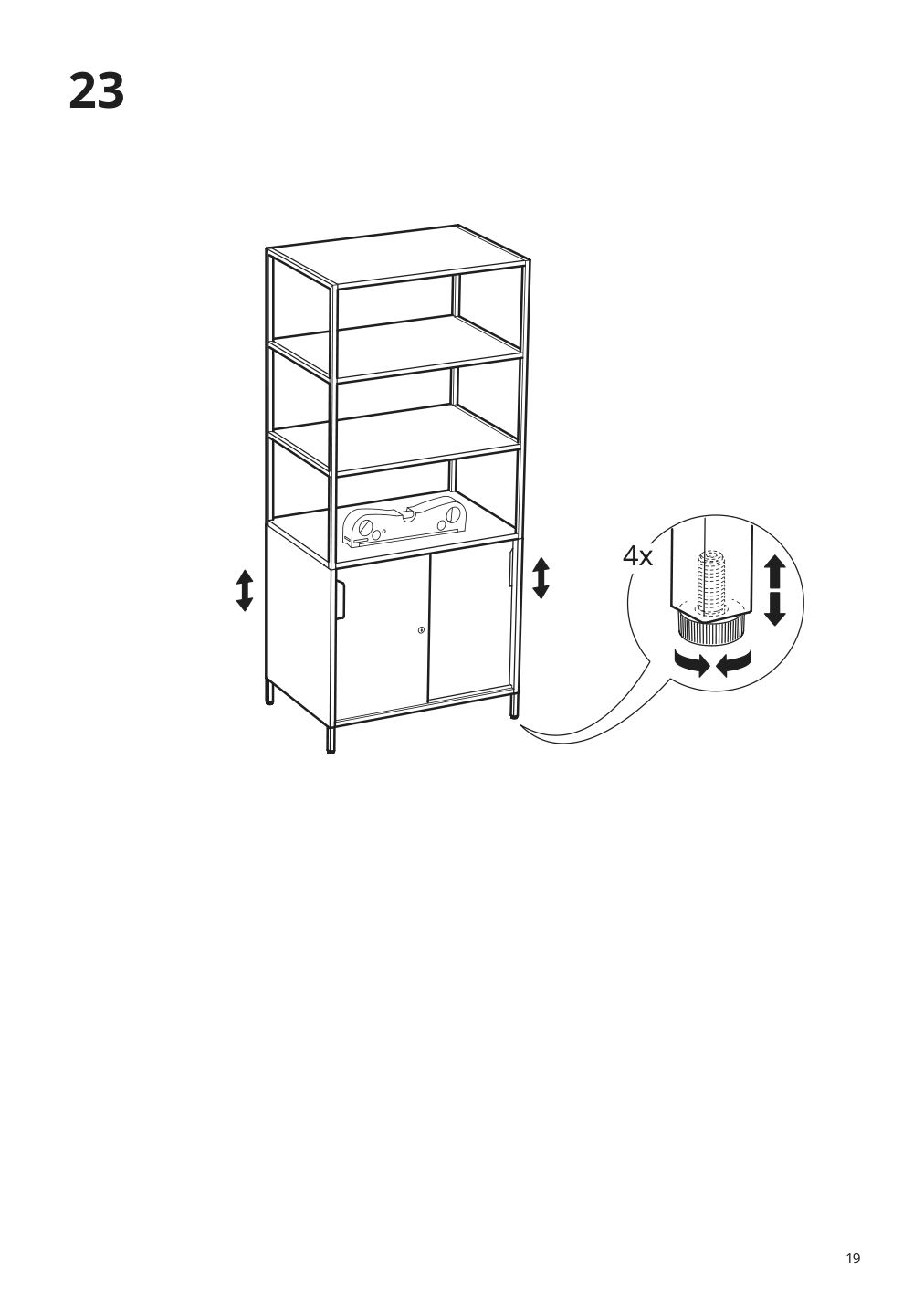 Assembly instructions for IKEA Trotten cabinet with sliding doors anthracite | Page 19 - IKEA TROTTEN cabinet with sliding doors 804.748.39