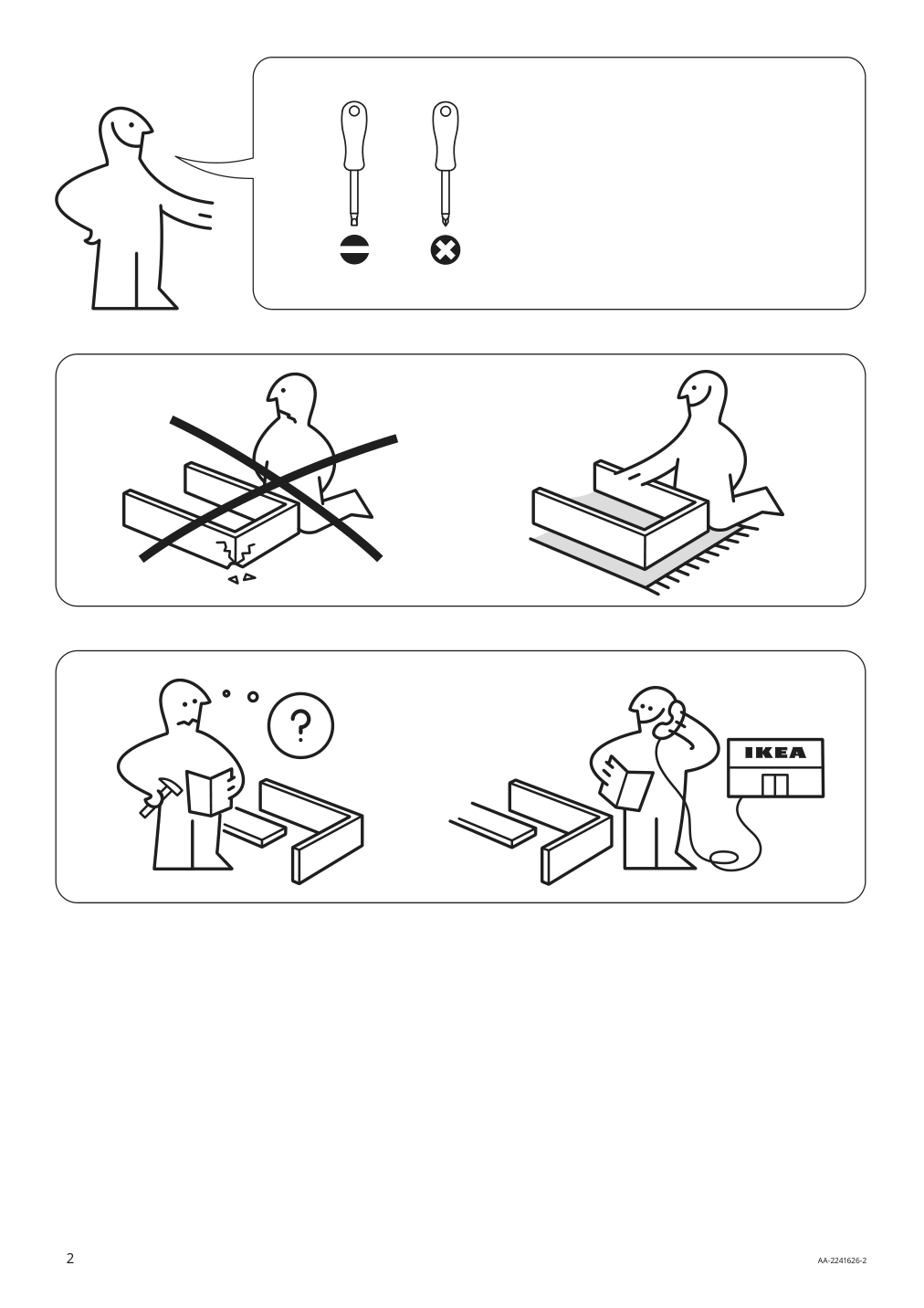 Assembly instructions for IKEA Trotten cabinet with sliding doors white | Page 2 - IKEA TROTTEN cabinet combination 594.420.82