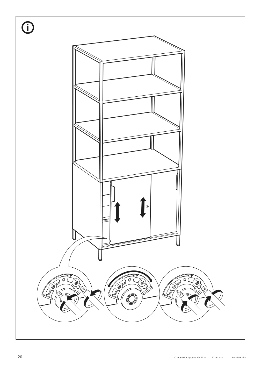 Assembly instructions for IKEA Trotten cabinet with sliding doors white | Page 20 - IKEA TROTTEN cabinet combination 594.420.82