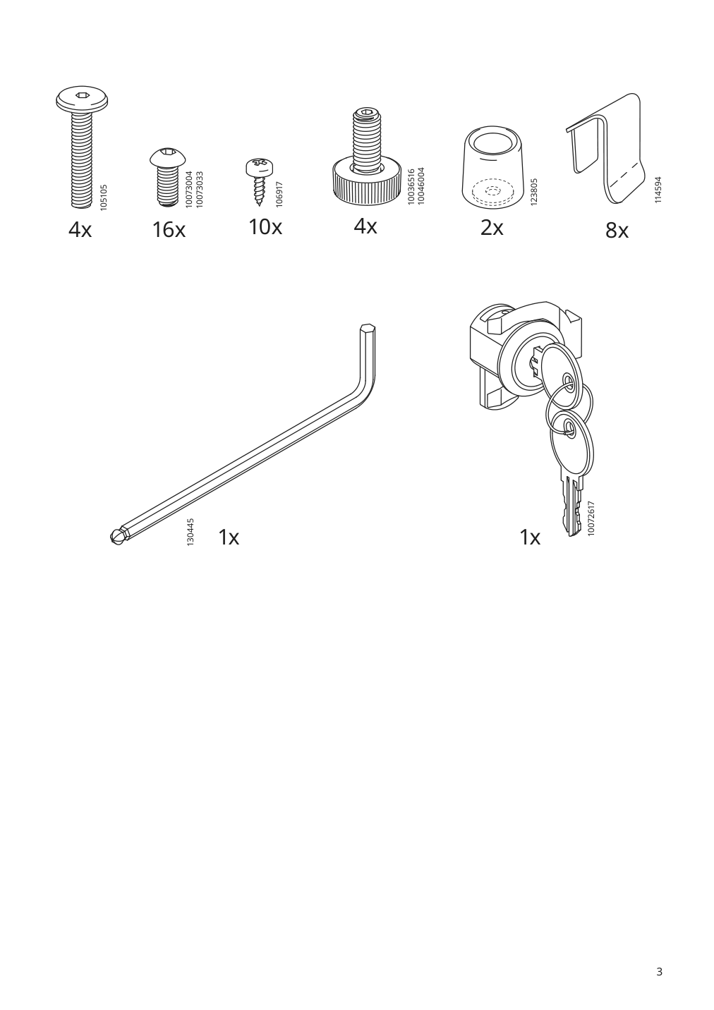 Assembly instructions for IKEA Trotten cabinet with sliding doors white | Page 3 - IKEA TROTTEN cabinet combination 194.418.38