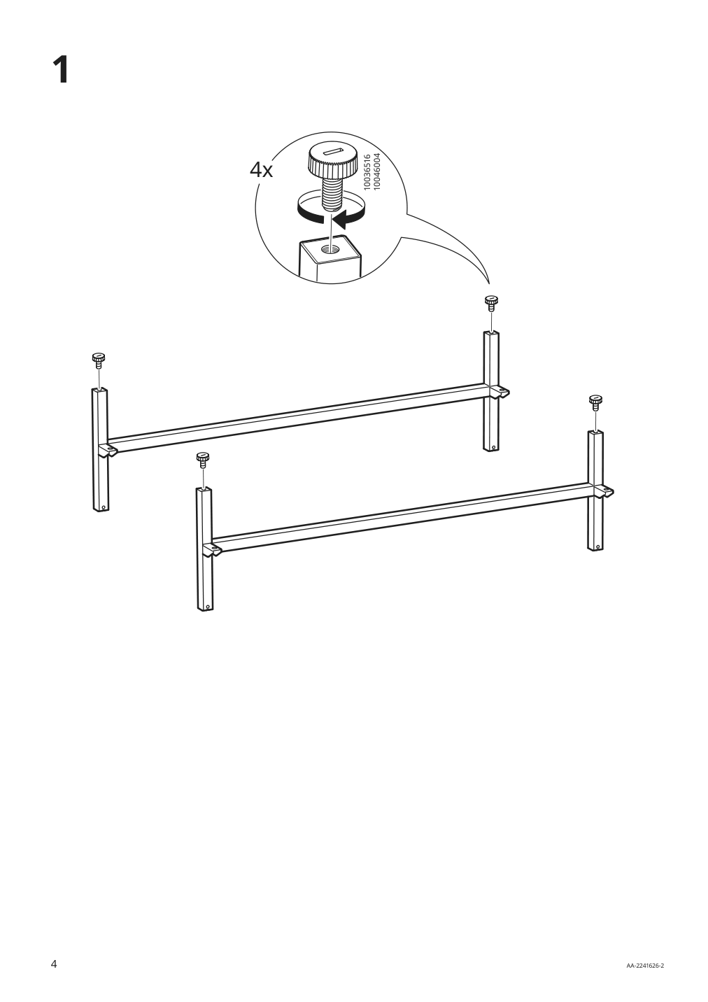 Assembly instructions for IKEA Trotten cabinet with sliding doors white | Page 4 - IKEA TROTTEN cabinet with sliding doors 804.747.59