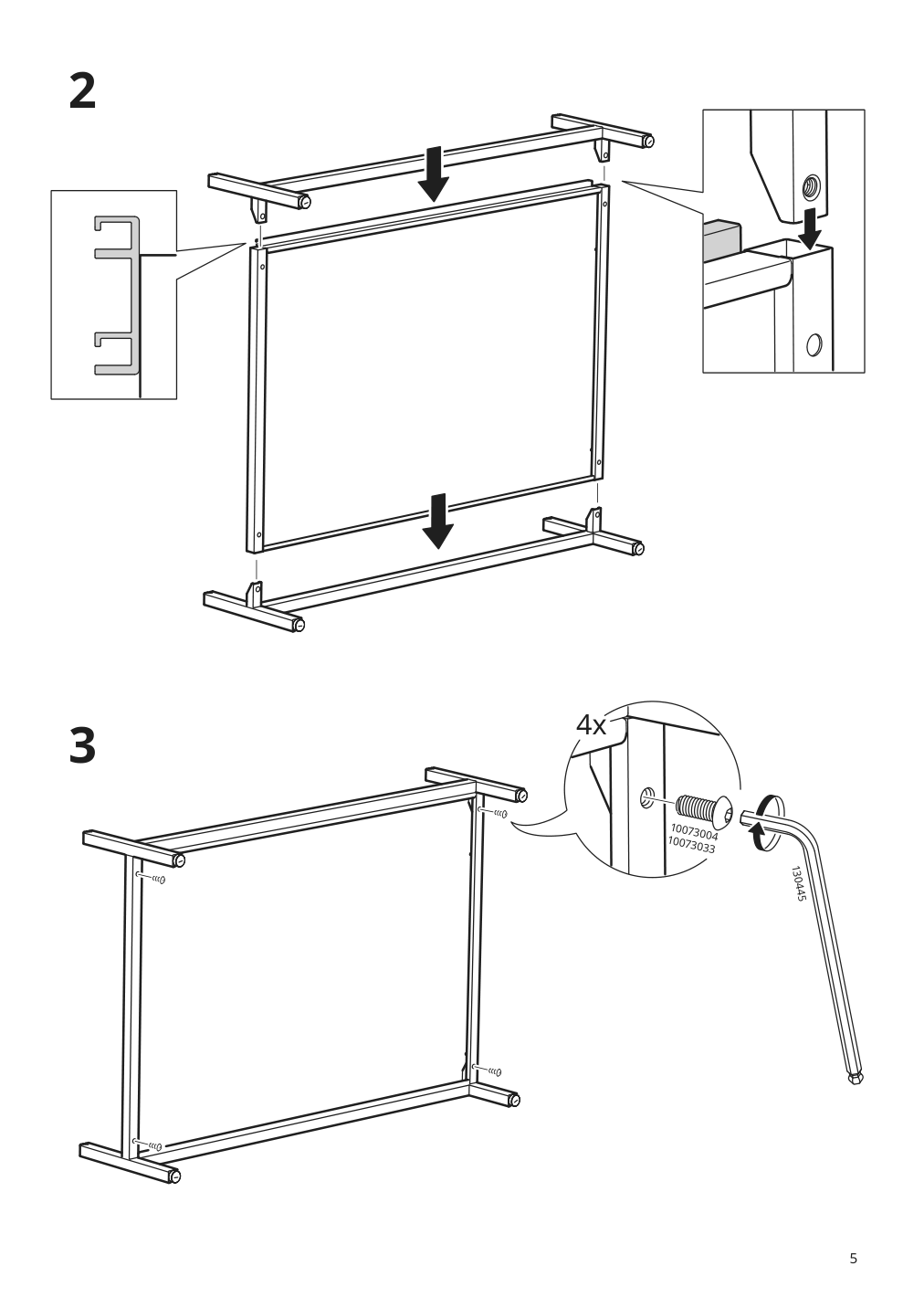 Assembly instructions for IKEA Trotten cabinet with sliding doors white | Page 5 - IKEA TROTTEN cabinet with sliding doors 804.747.59