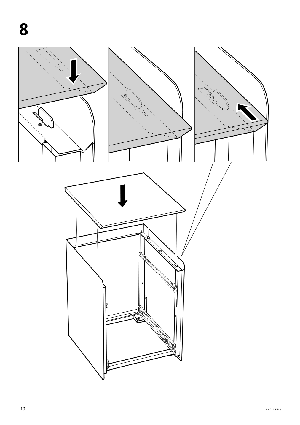 Assembly instructions for IKEA Trotten drawer unit w 2 drawers on casters anthracite | Page 10 - IKEA TROTTEN drawer unit w 2 drawers on casters 604.748.40