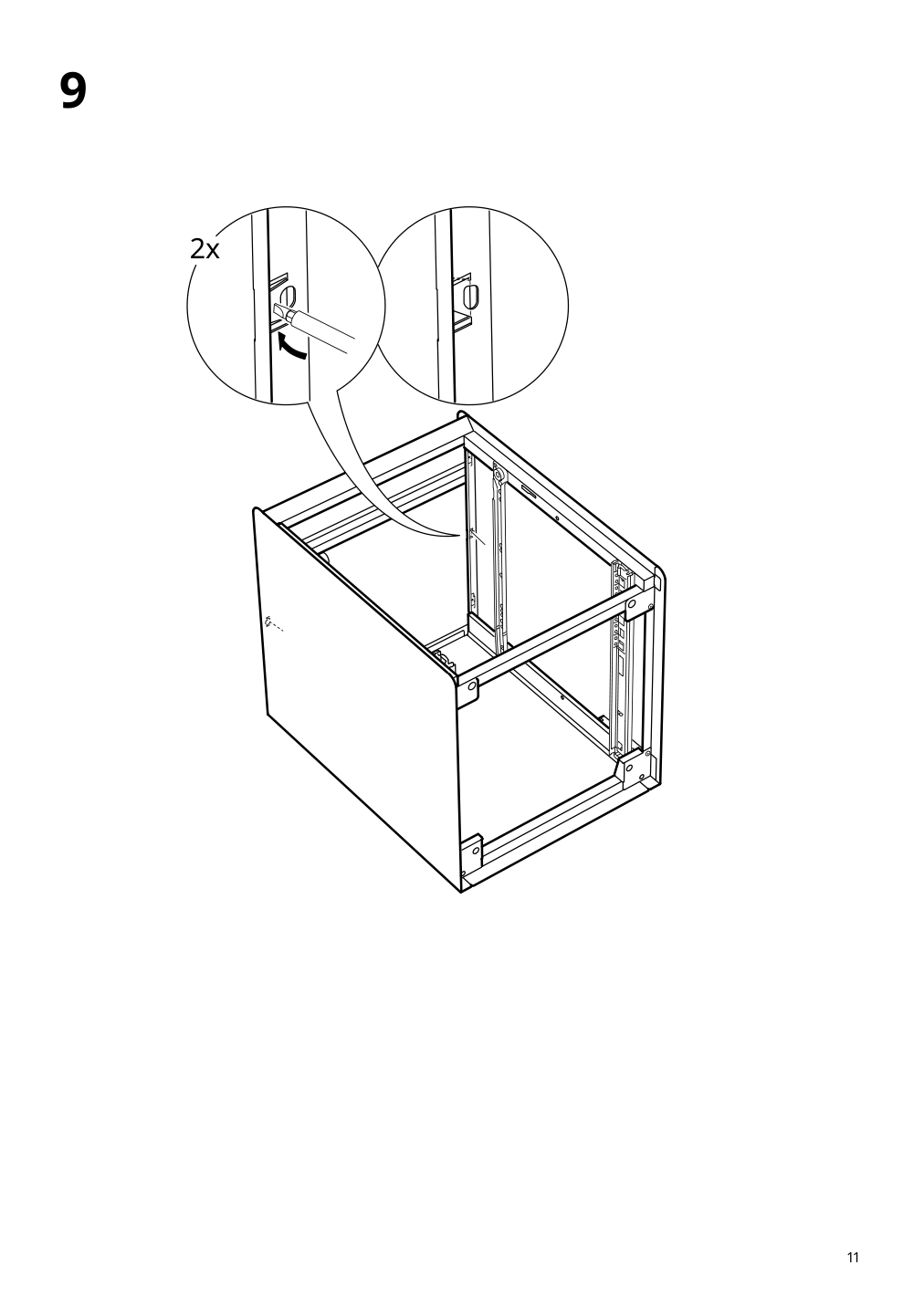 Assembly instructions for IKEA Trotten drawer unit w 2 drawers on casters anthracite | Page 11 - IKEA TROTTEN drawer unit w 2 drawers on casters 604.748.40