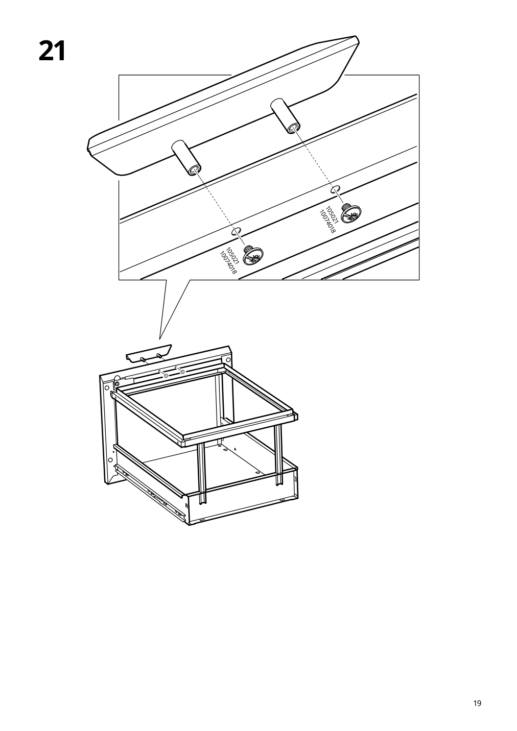 Assembly instructions for IKEA Trotten drawer unit w 2 drawers on casters anthracite | Page 19 - IKEA TROTTEN drawer unit w 2 drawers on casters 604.748.40