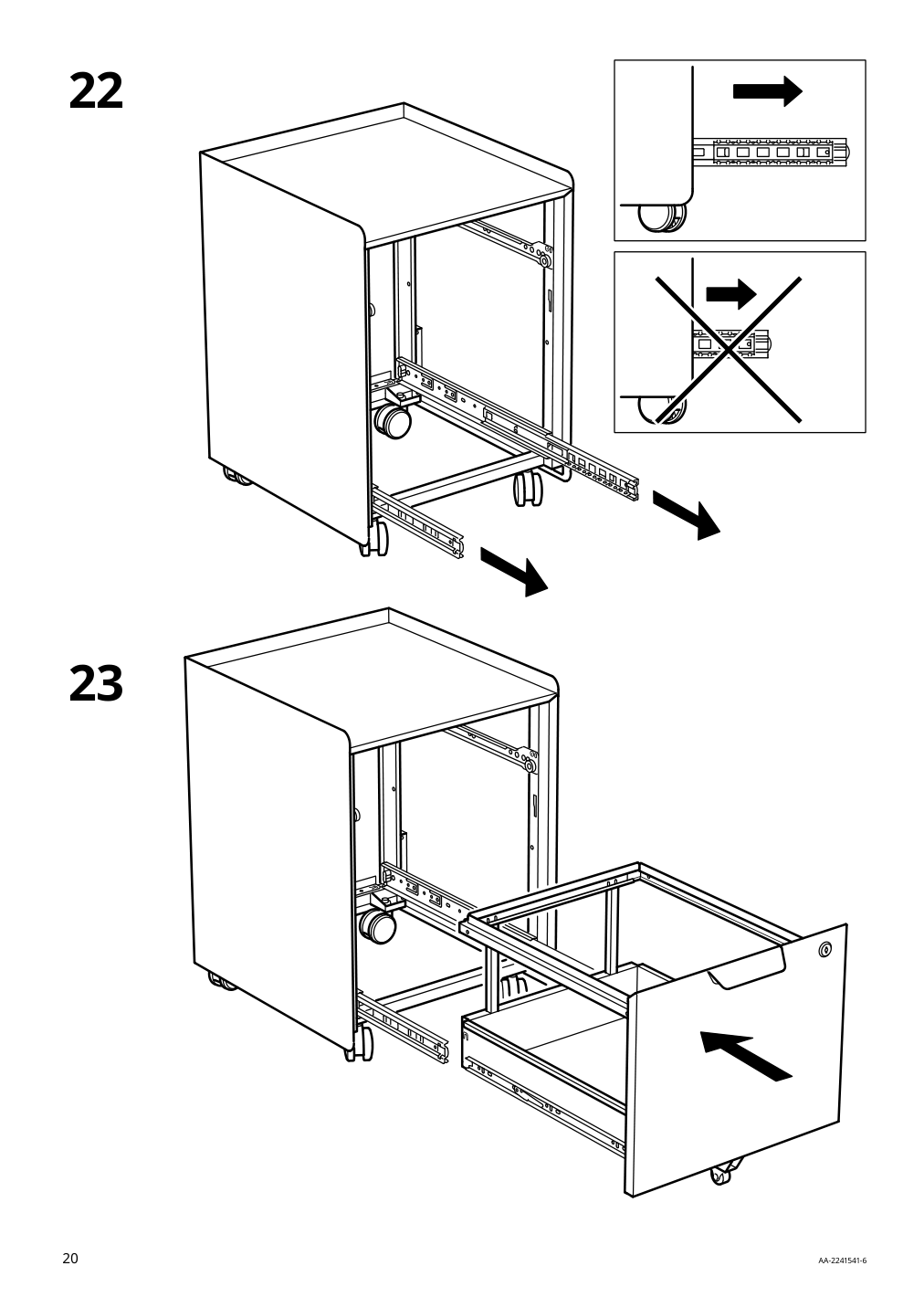 Assembly instructions for IKEA Trotten drawer unit w 2 drawers on casters anthracite | Page 20 - IKEA TROTTEN drawer unit w 2 drawers on casters 604.748.40