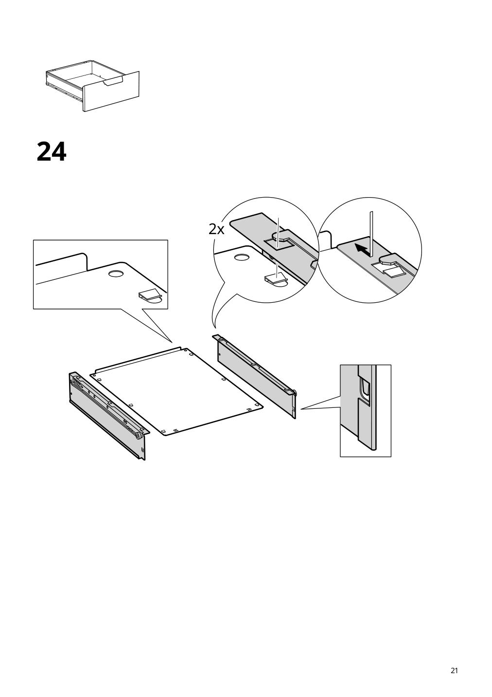 Assembly instructions for IKEA Trotten drawer unit w 2 drawers on casters anthracite | Page 21 - IKEA TROTTEN drawer unit w 2 drawers on casters 604.748.40