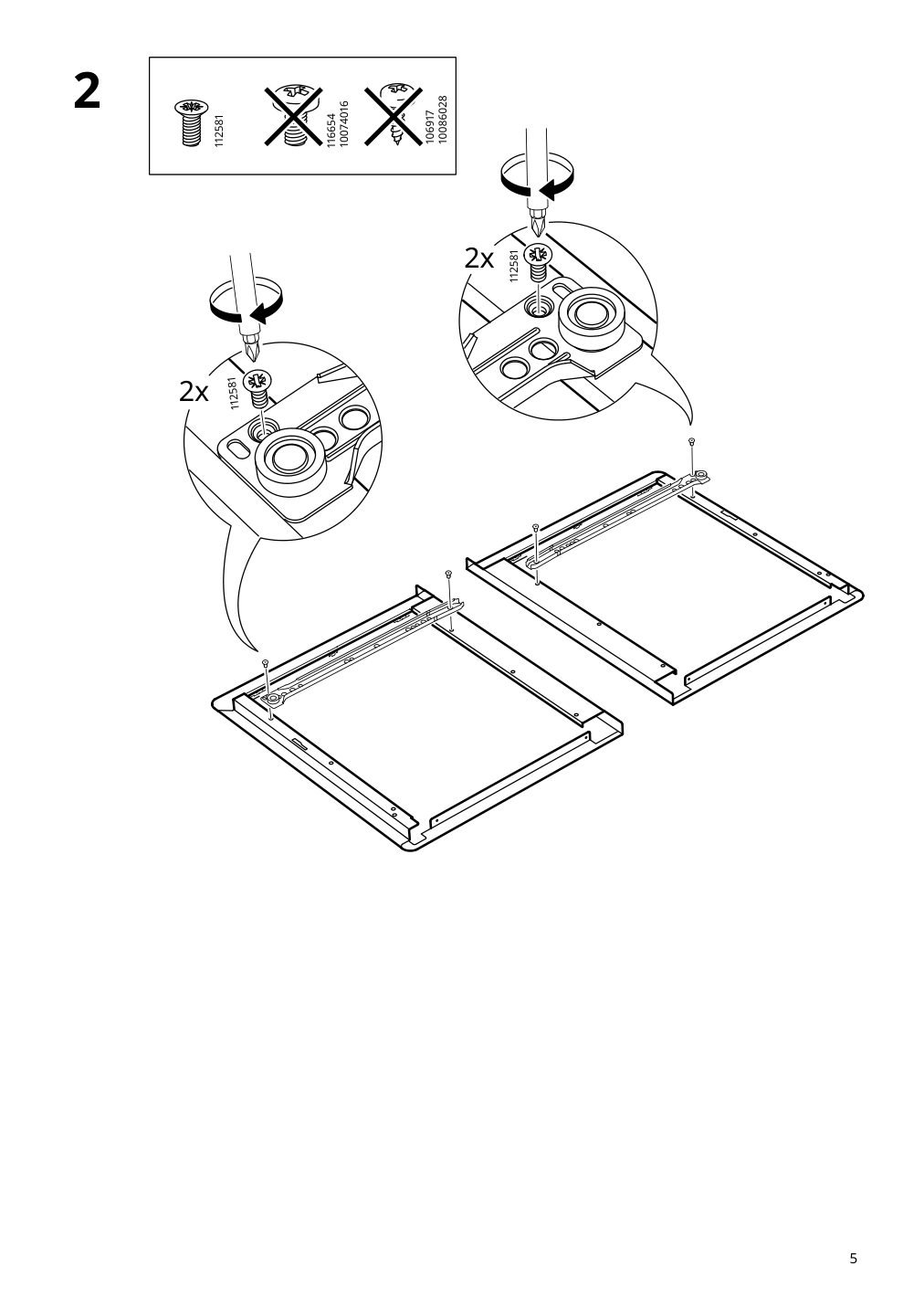 Assembly instructions for IKEA Trotten drawer unit w 2 drawers on casters anthracite | Page 5 - IKEA TROTTEN drawer unit w 2 drawers on casters 604.748.40