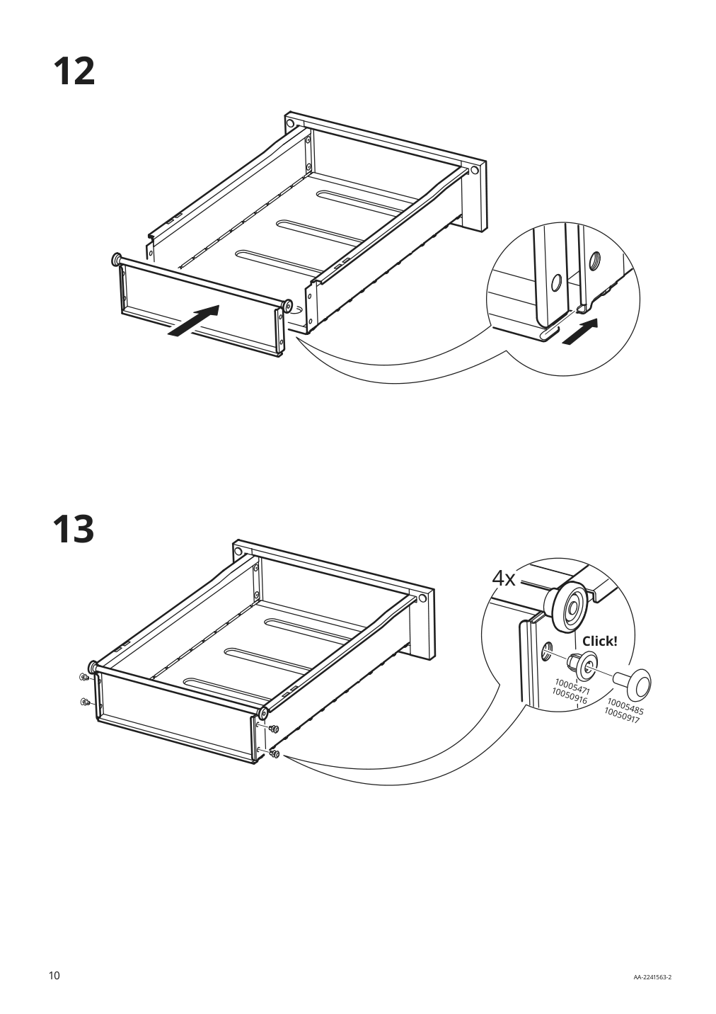 Assembly instructions for IKEA Trotten drawer unit anthracite | Page 10 - IKEA TROTTEN drawer unit 404.748.41