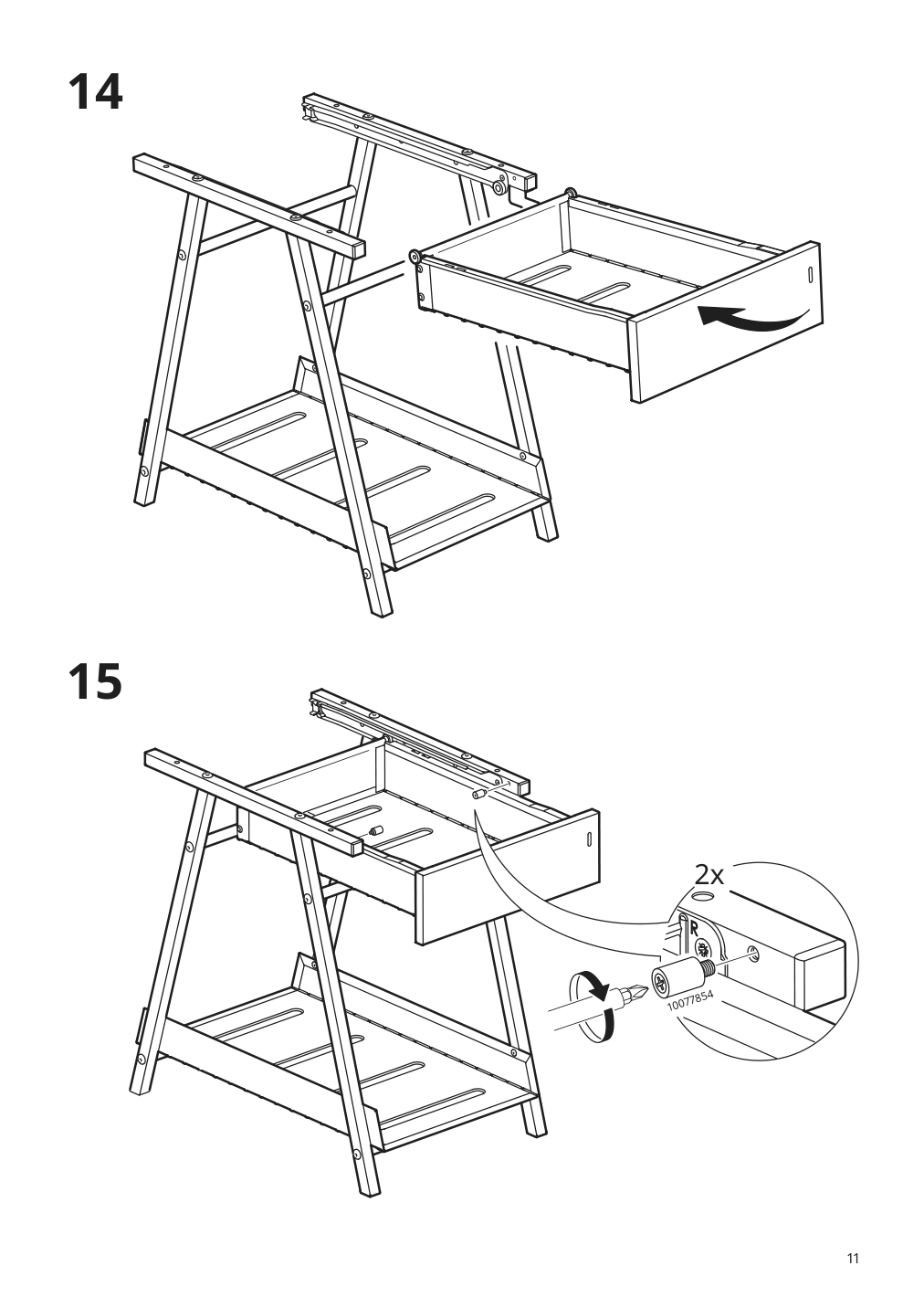 Assembly instructions for IKEA Trotten drawer unit anthracite | Page 11 - IKEA TROTTEN drawer unit 404.748.41