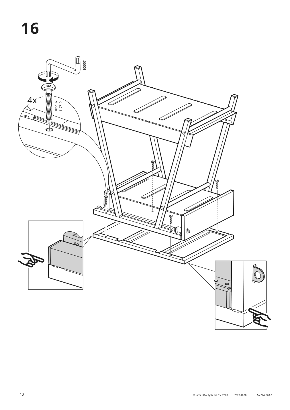 Assembly instructions for IKEA Trotten drawer unit anthracite | Page 12 - IKEA TROTTEN drawer unit 404.748.41