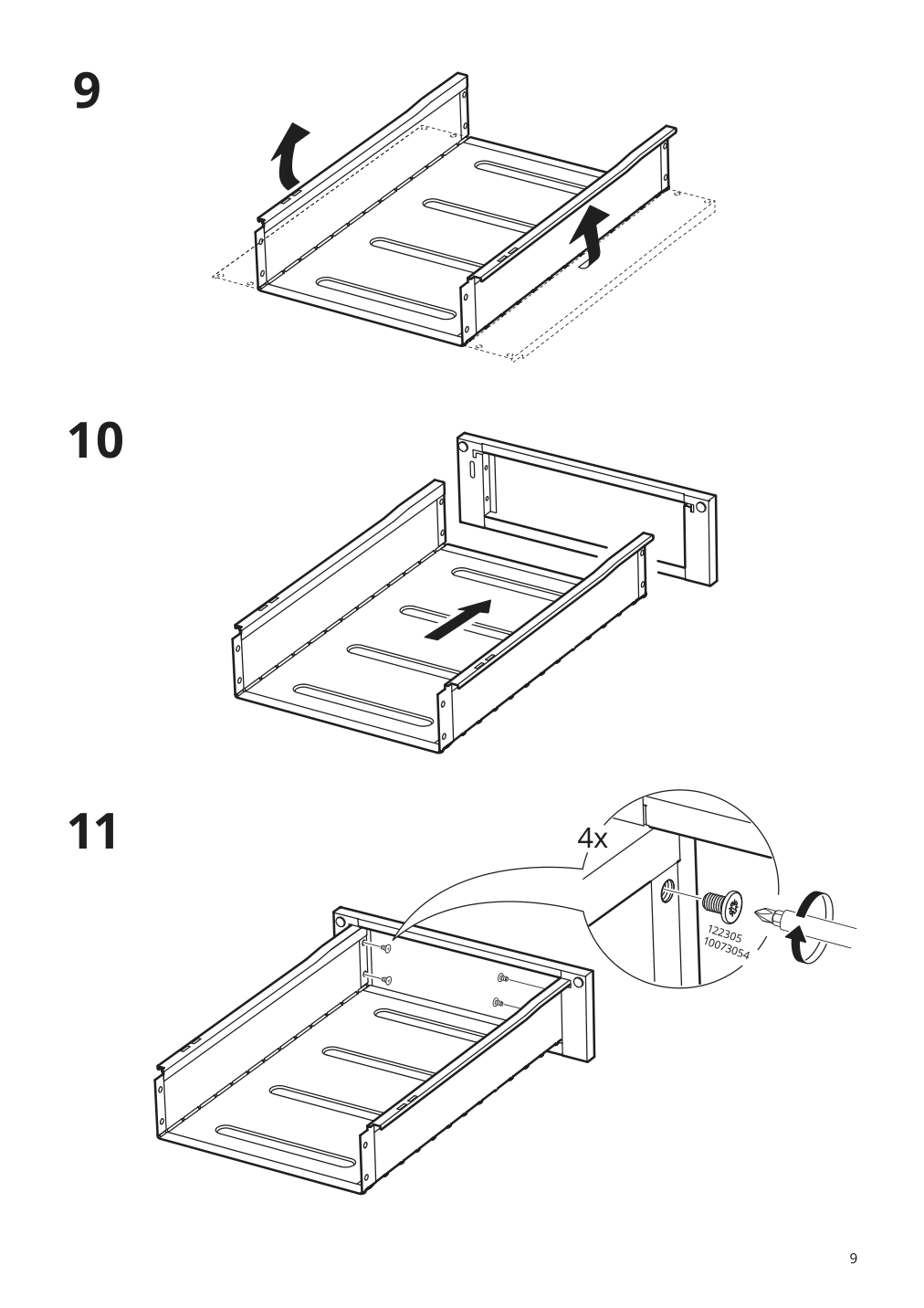 Assembly instructions for IKEA Trotten drawer unit anthracite | Page 9 - IKEA TROTTEN drawer unit 404.748.41