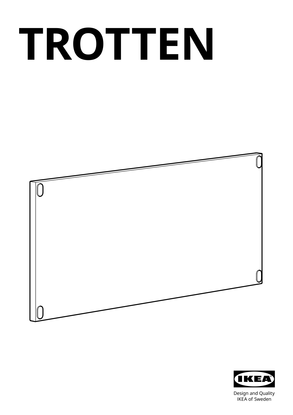 Assembly instructions for IKEA Trotten noticeboard anthracite | Page 1 - IKEA TROTTEN cab w sliding doors/noticeboard 494.296.46