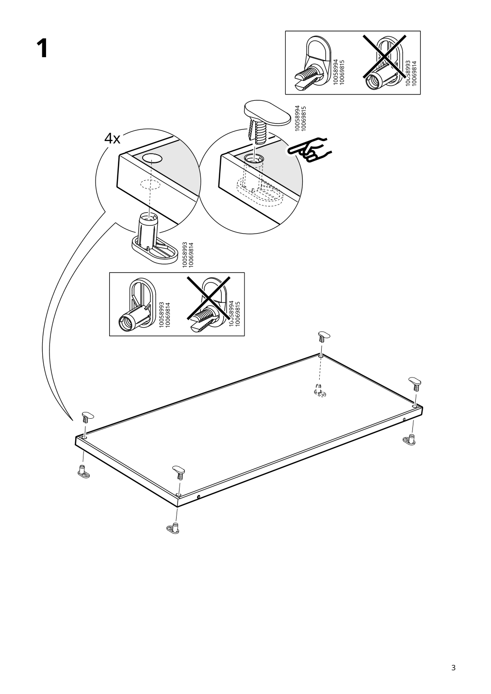 Assembly instructions for IKEA Trotten noticeboard white | Page 3 - IKEA TROTTEN cab w sliding doors/noticeboard 194.296.43