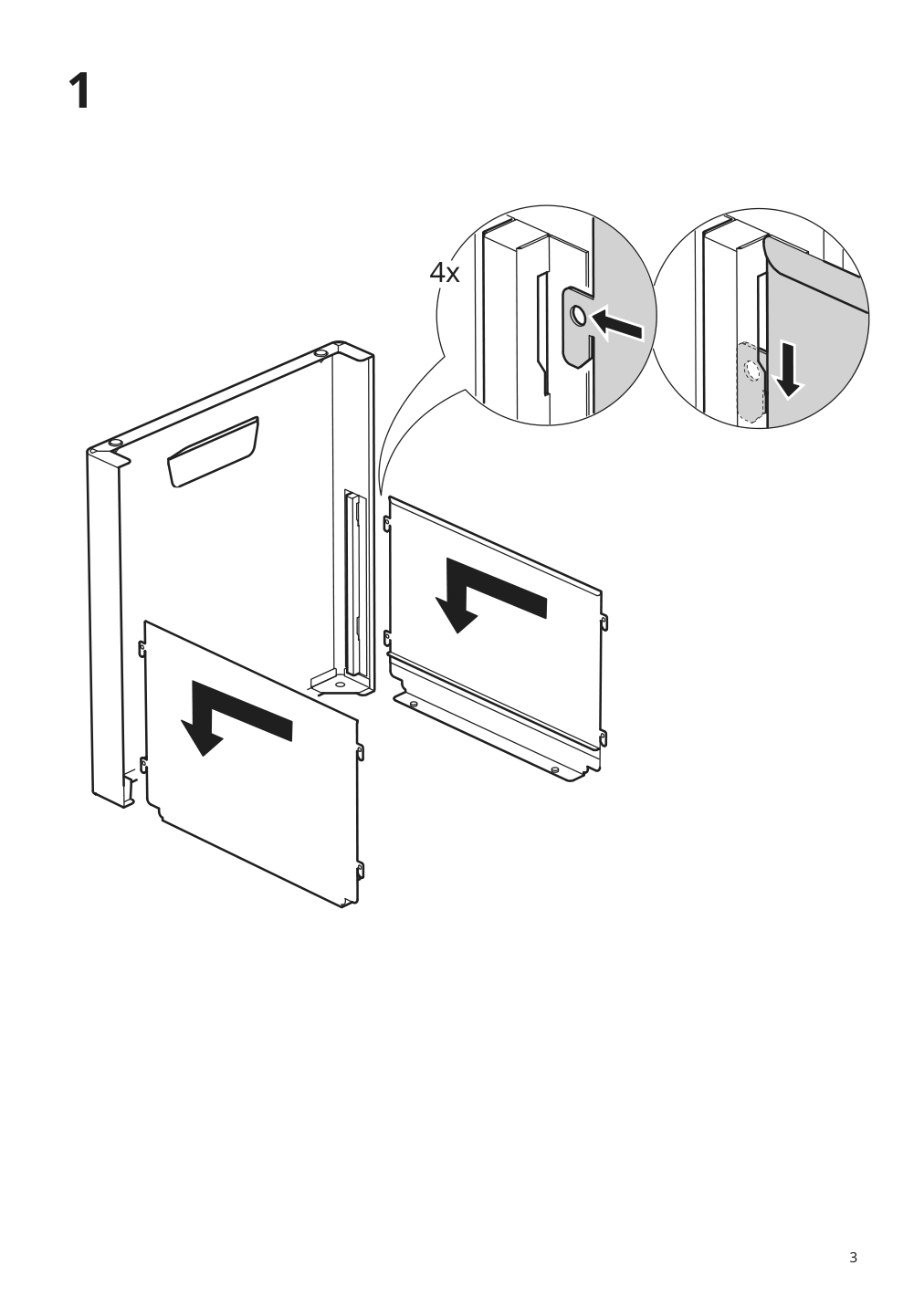 Assembly instructions for IKEA Trotten storage unit on casters anthracite | Page 3 - IKEA TROTTEN storage unit on casters 204.748.42