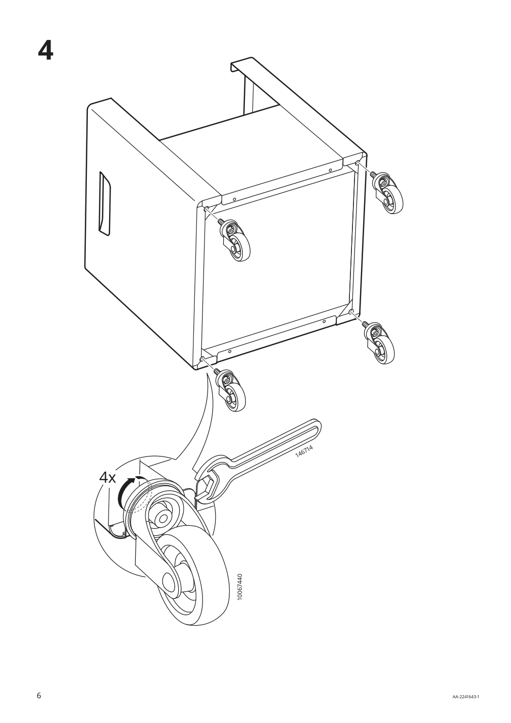 Assembly instructions for IKEA Trotten storage unit on casters anthracite | Page 6 - IKEA TROTTEN storage unit on casters 204.748.42