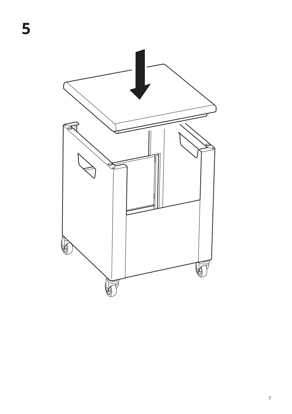 Assembly instructions for IKEA Trotten storage unit on casters anthracite | Page 7 - IKEA TROTTEN storage unit on casters 204.748.42