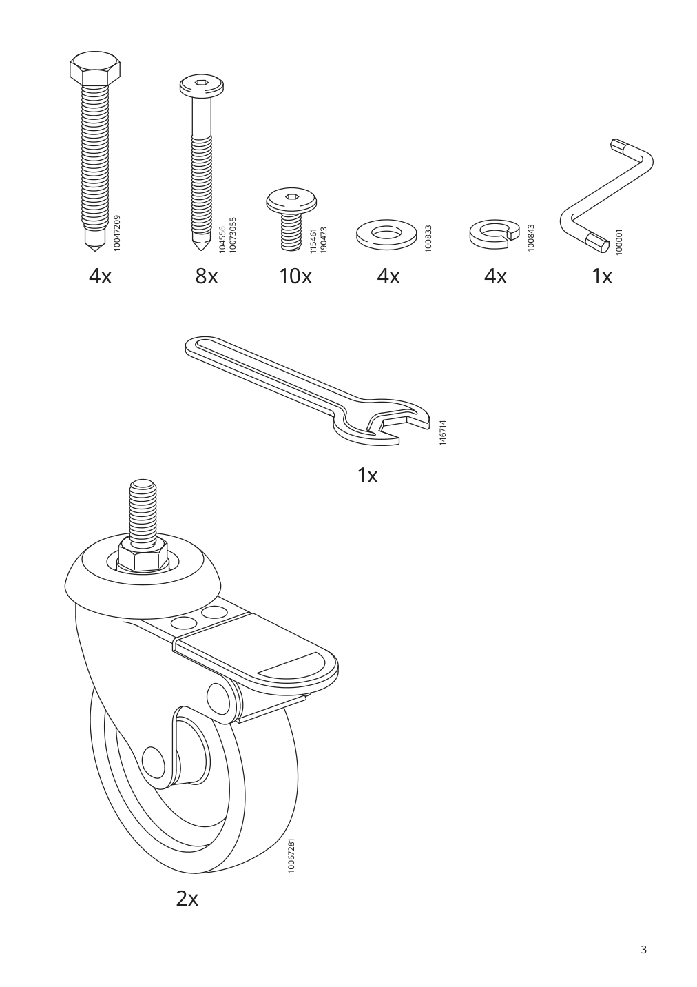 Assembly instructions for IKEA Trotten underframe for table top white | Page 3 - IKEA TROTTEN/LIDKULLEN table and sit/stand support 194.945.39