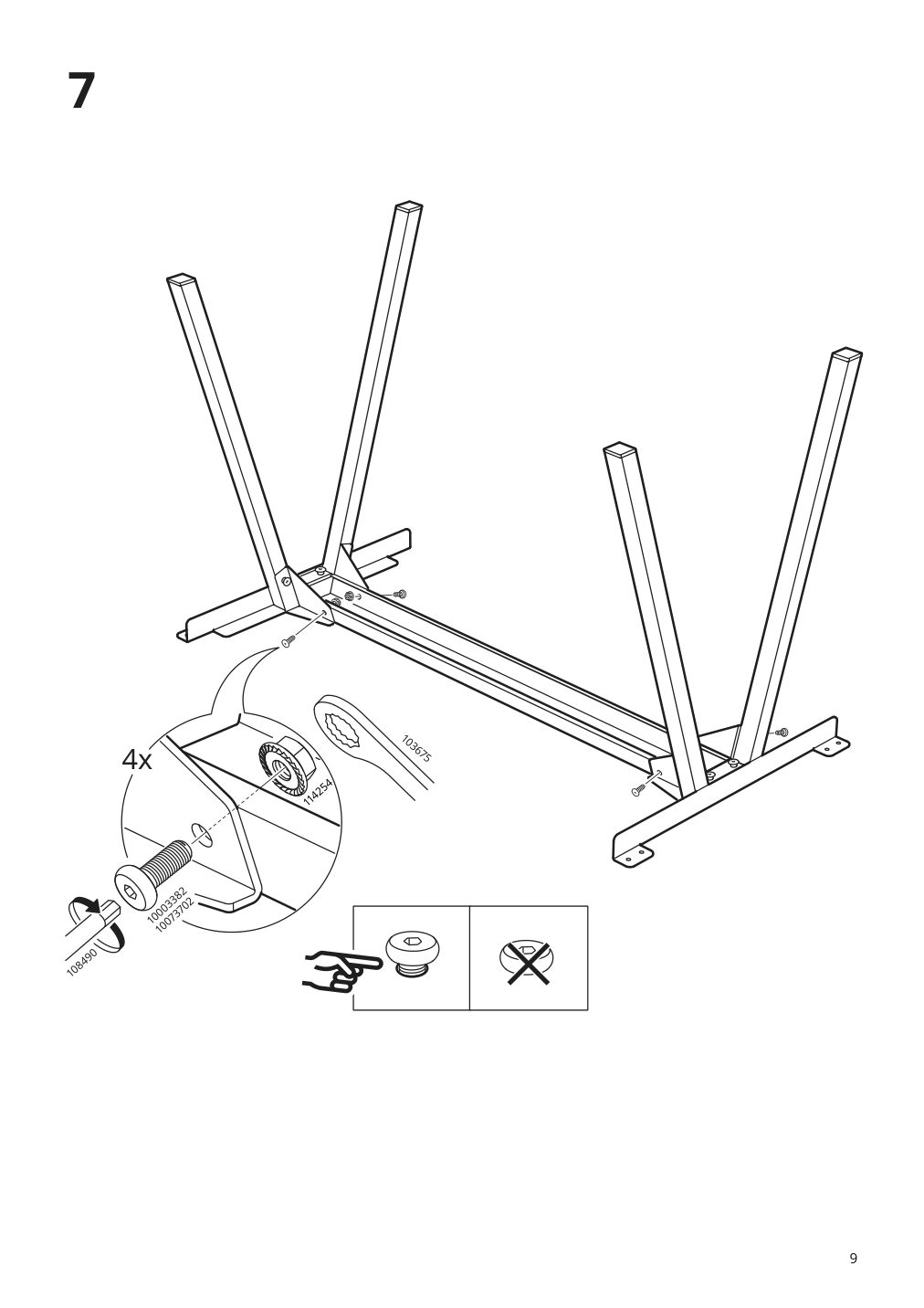 Assembly instructions for IKEA Trotten underframe for table top anthracite | Page 9 - IKEA TROTTEN / LÄKTARE conference table and chairs 295.525.43