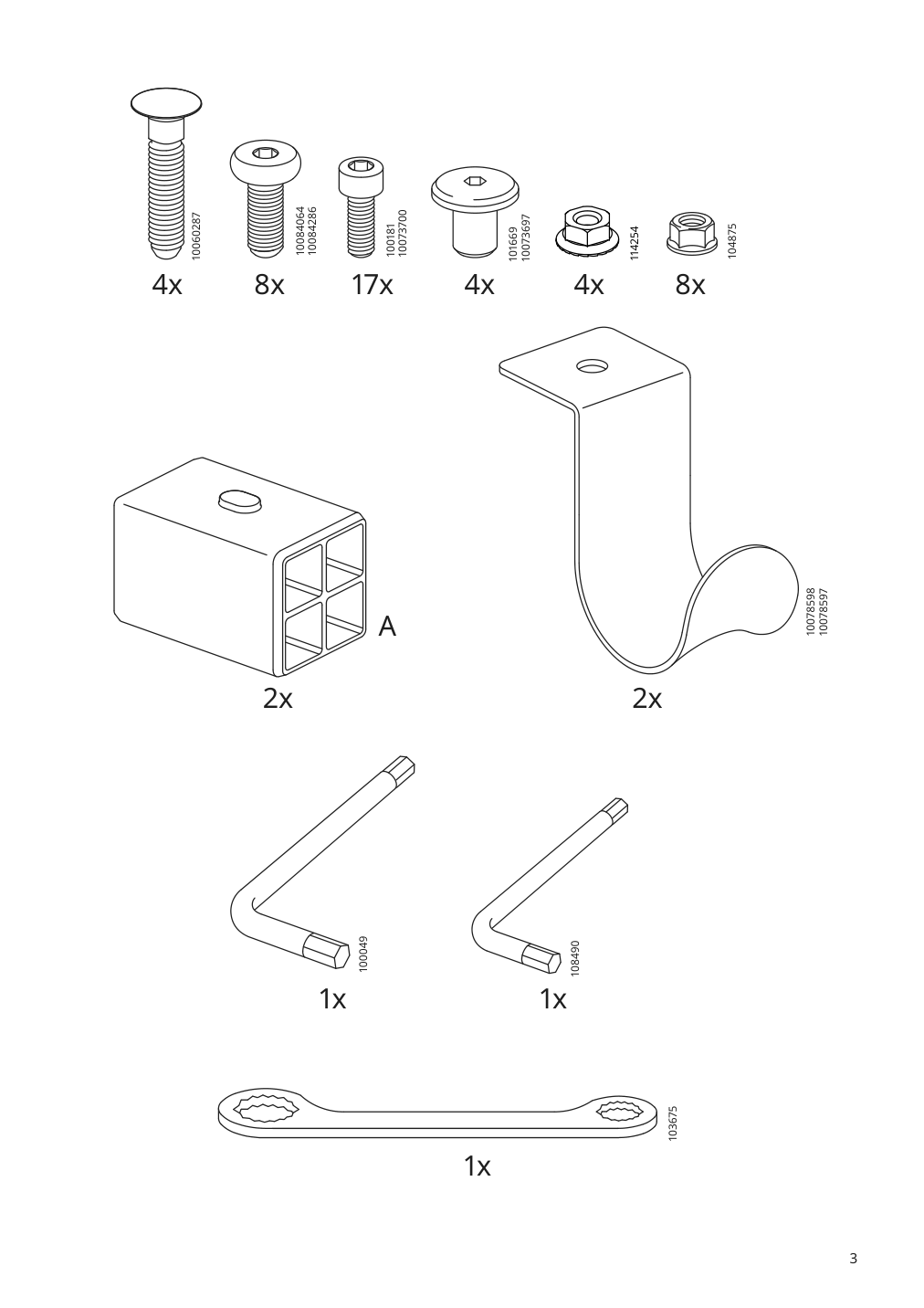 Assembly instructions for IKEA Trotten underframe for table top white | Page 3 - IKEA TROTTEN desk 694.342.70