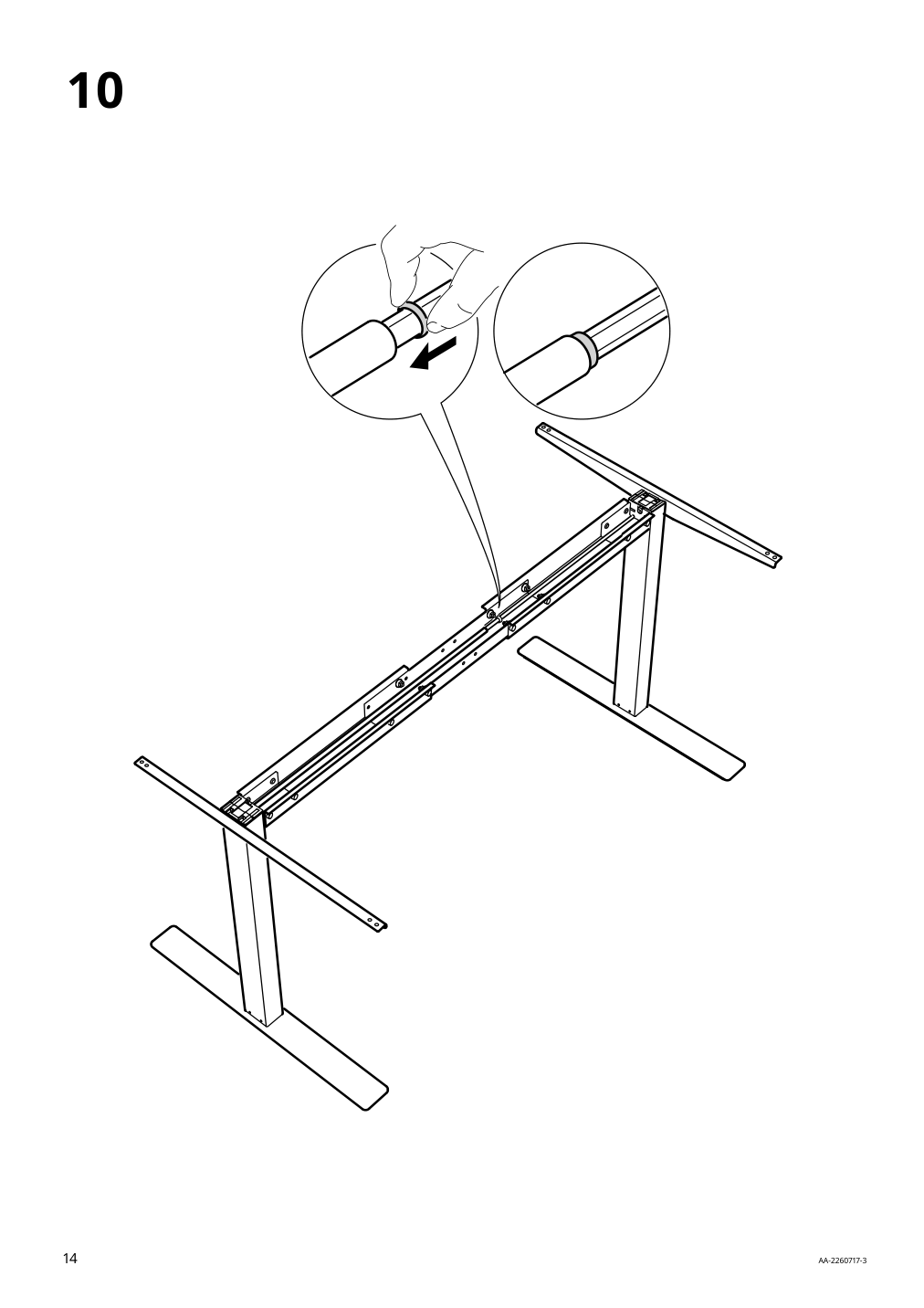 Assembly instructions for IKEA Trotten underframe sit stand f table top anthracite | Page 14 - IKEA TROTTEN desk sit/stand 594.295.99