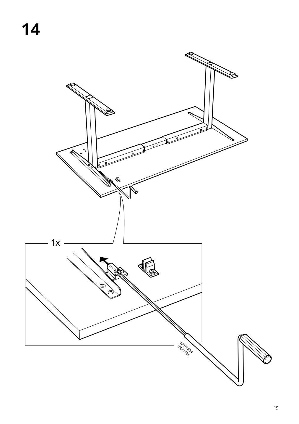 Assembly instructions for IKEA Trotten underframe sit stand f table top anthracite | Page 19 - IKEA TROTTEN desk sit/stand 594.295.99