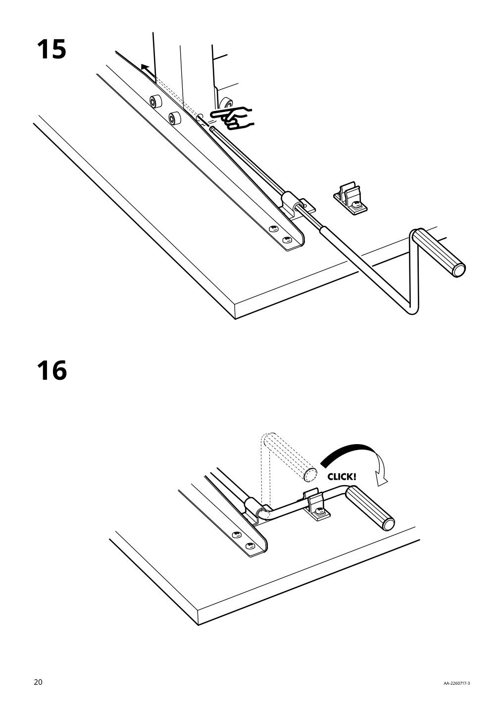 Assembly instructions for IKEA Trotten underframe sit stand f table top anthracite | Page 20 - IKEA TROTTEN desk sit/stand 594.295.99