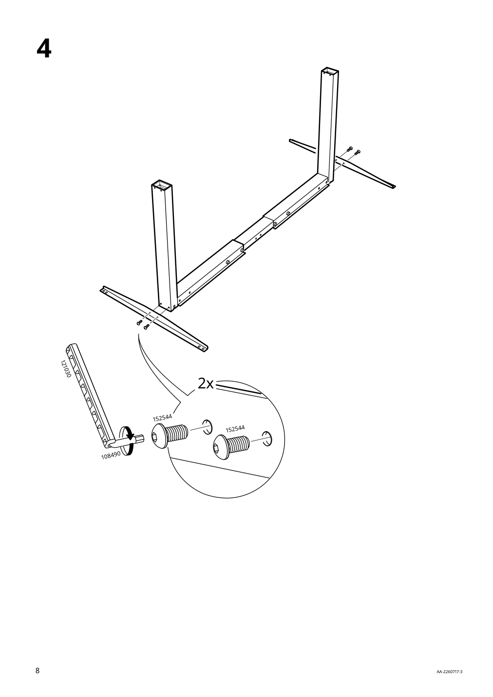 Assembly instructions for IKEA Trotten underframe sit stand f table top anthracite | Page 8 - IKEA TROTTEN desk sit/stand 594.295.99